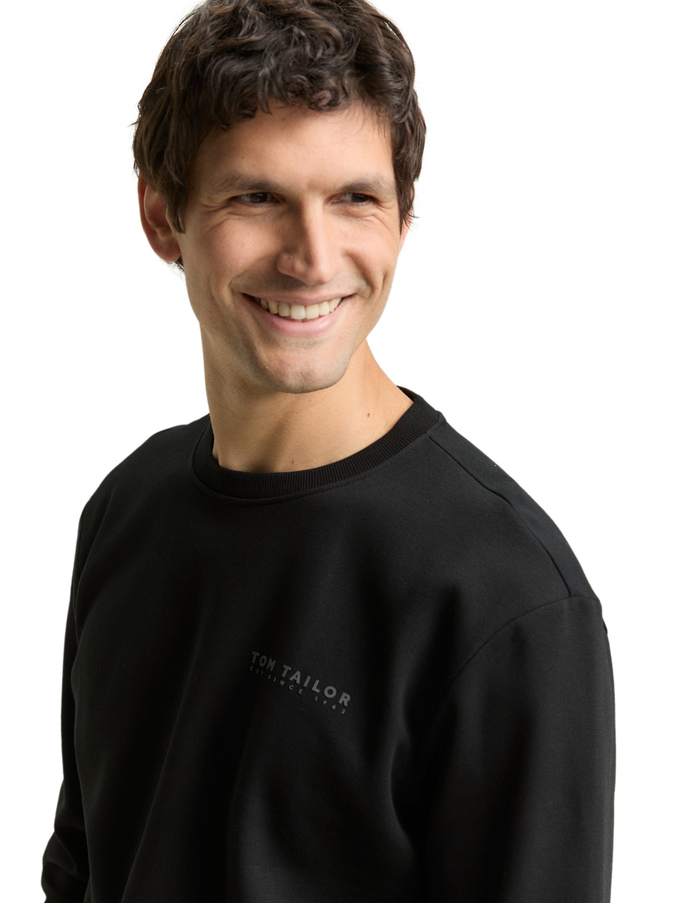 TOM TAILOR Sweatshirt mit Logo Stickerei