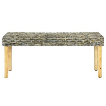 furnicato Essbank Sitzbank 110 cm Natur Kubu-Rattan und Massivholz Mango