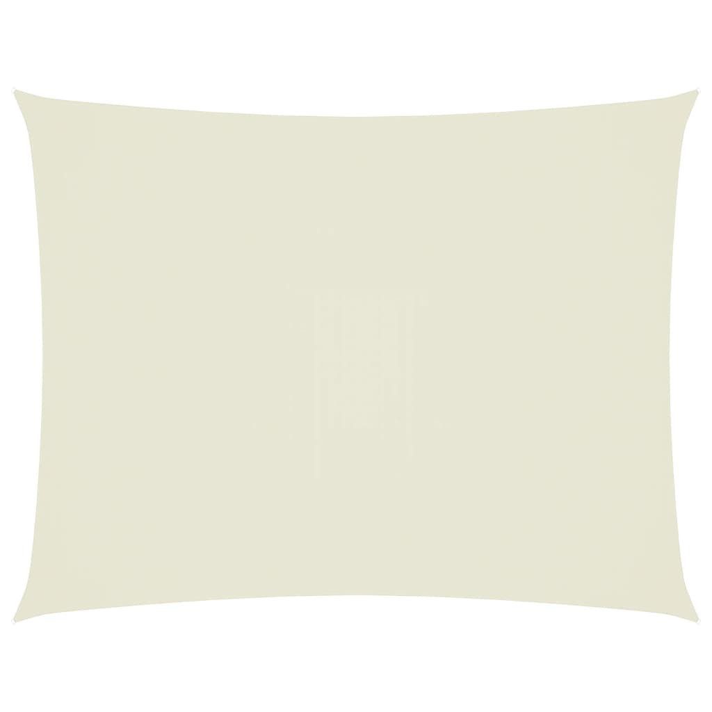 vidaXL Sonnensegel Sonnensegel Oxford-Gewebe Rechteckig 4x5 m Creme, (1-tlg)