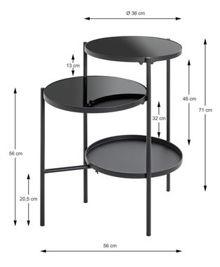 HAKU Beistelltisch HAKU Möbel Beistelltisch (BHT 56x39x71 cm) BHT 56x39x71 cm schwarz