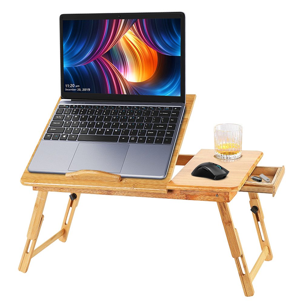 JEOBEST Laptoptisch Betttablett Bambus, für Bett, günstig online kaufen
