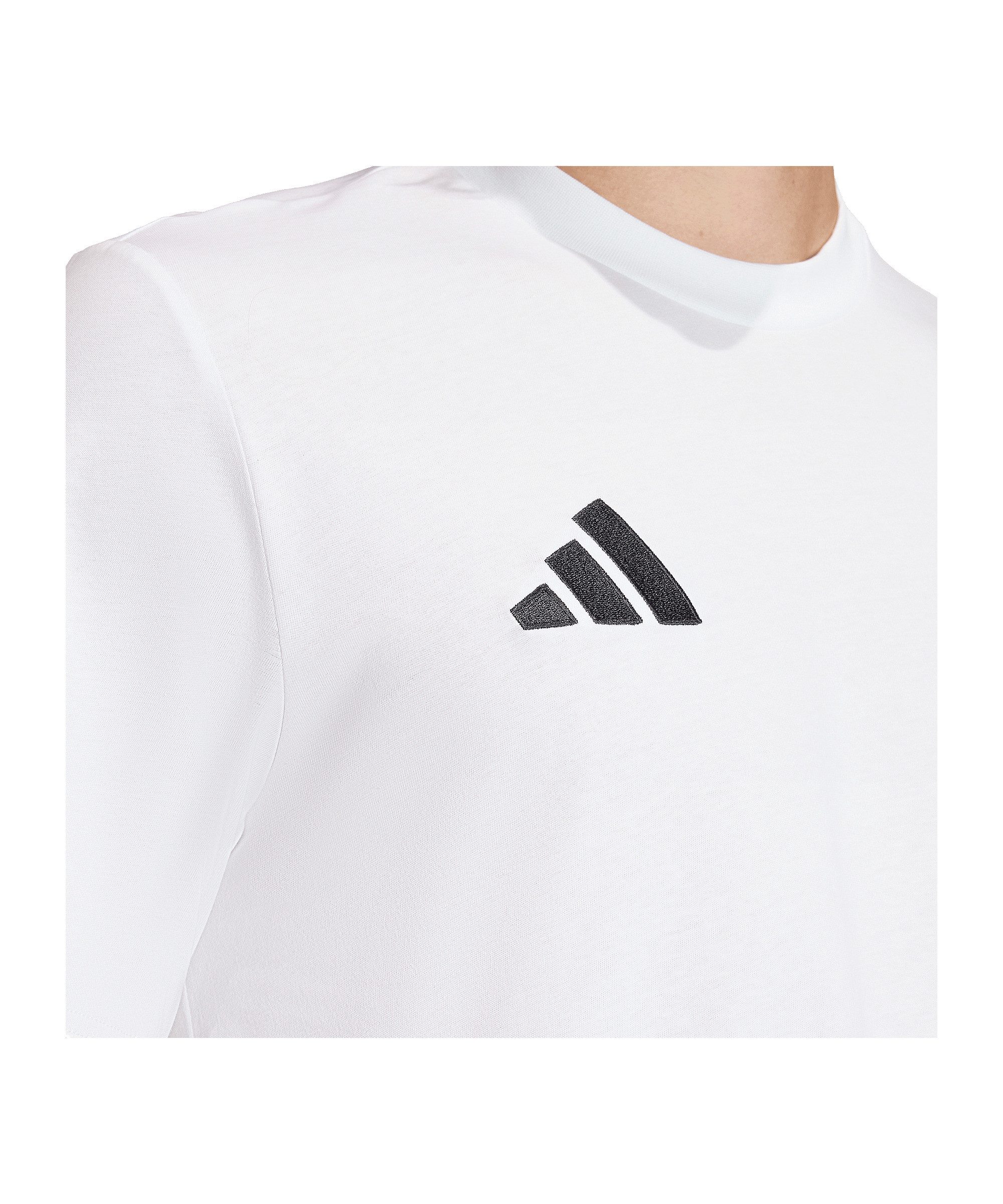adidas Performance T-Shirt adidas Performance Entrada 26 T-Shirt Weiß Baumwolle – Bild 4 von 5