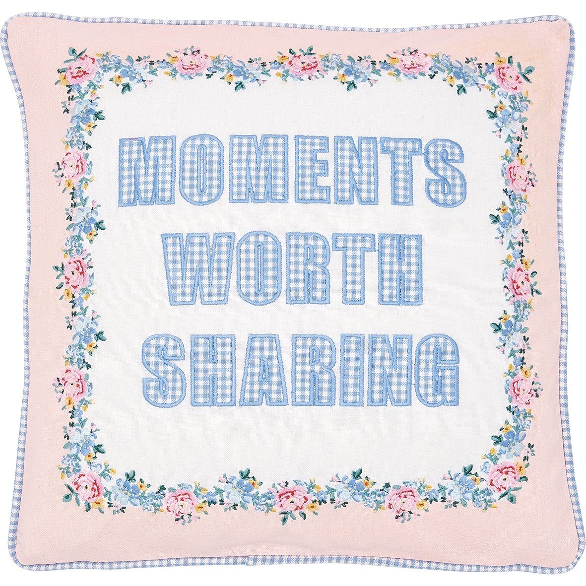 Greengate Подушкиhülle Laura Moments Подушкиhülle dusty blue emb. 40x40 cm