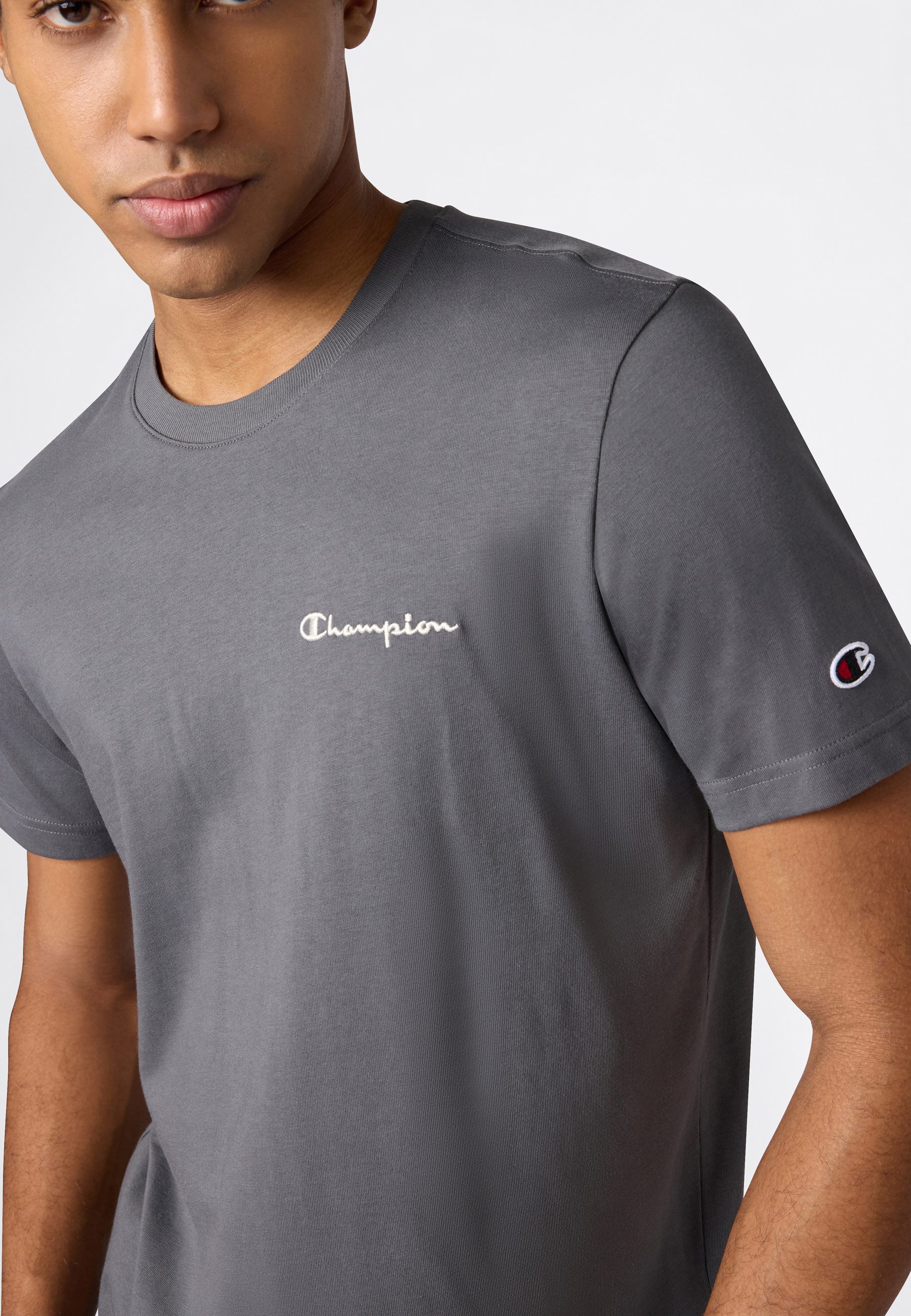Champion T-Shirt Icons Tee Kurzarm, aus Baumwolle, sportliche Passform, auch in großen Größen