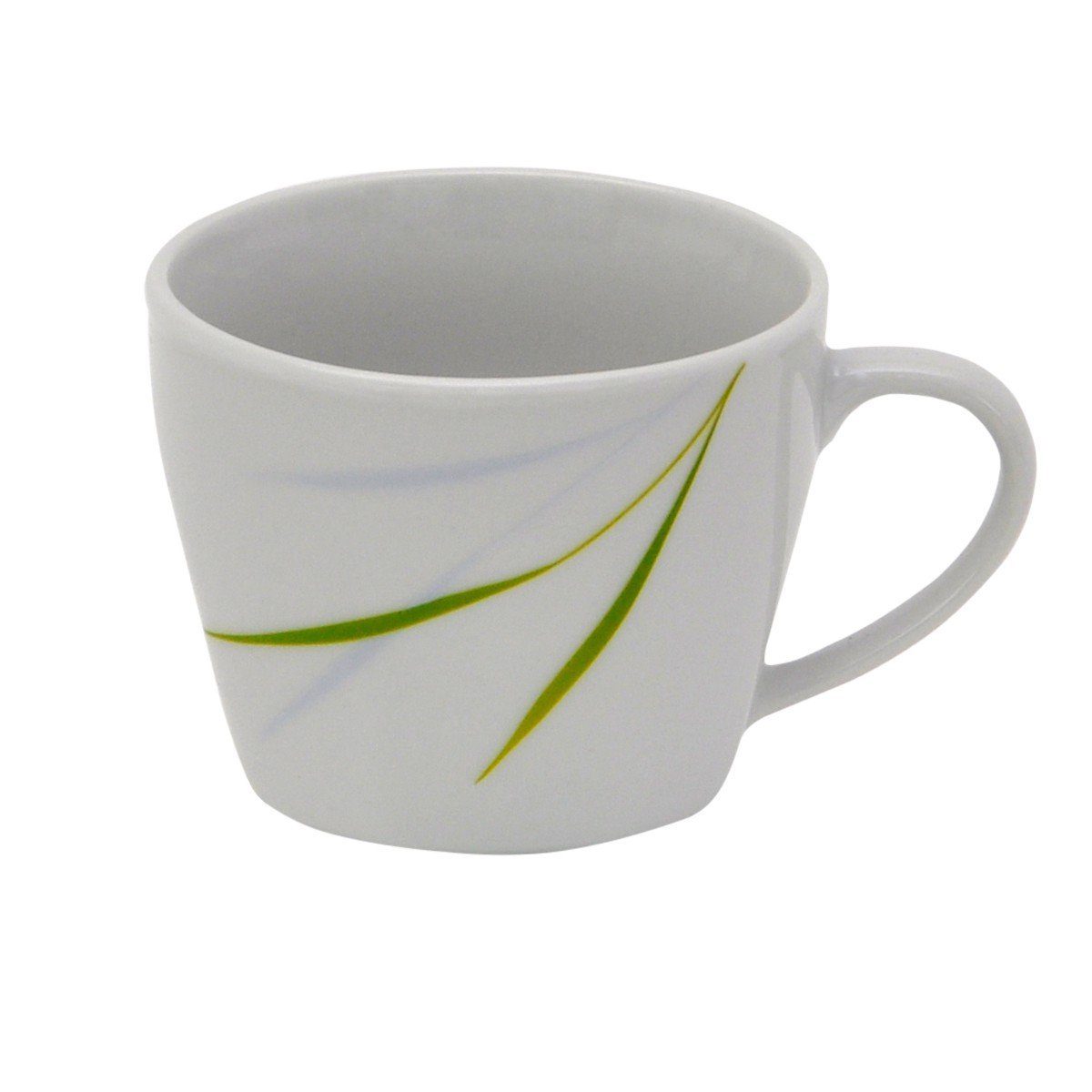 van Well Tasse 2tlg. Set Espressotasse 10cl mit Espressountertasse 12,1cm Aviva, Porzellan