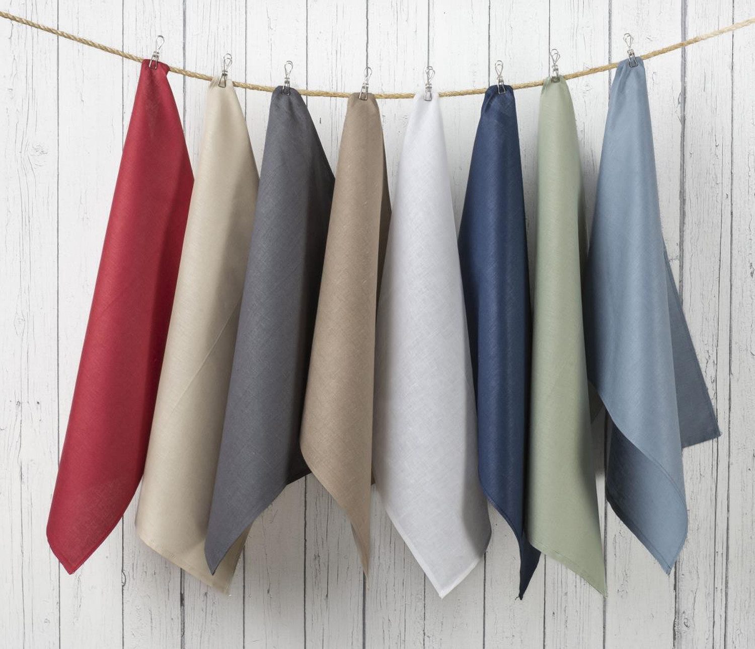 Kracht Geschirrtuch Standard uni, (Set, 4-tlg., 4-teilig), 4er Pack Geschirrtücher (4 Stück), ca. 50 x 70 cm, Halbleinen