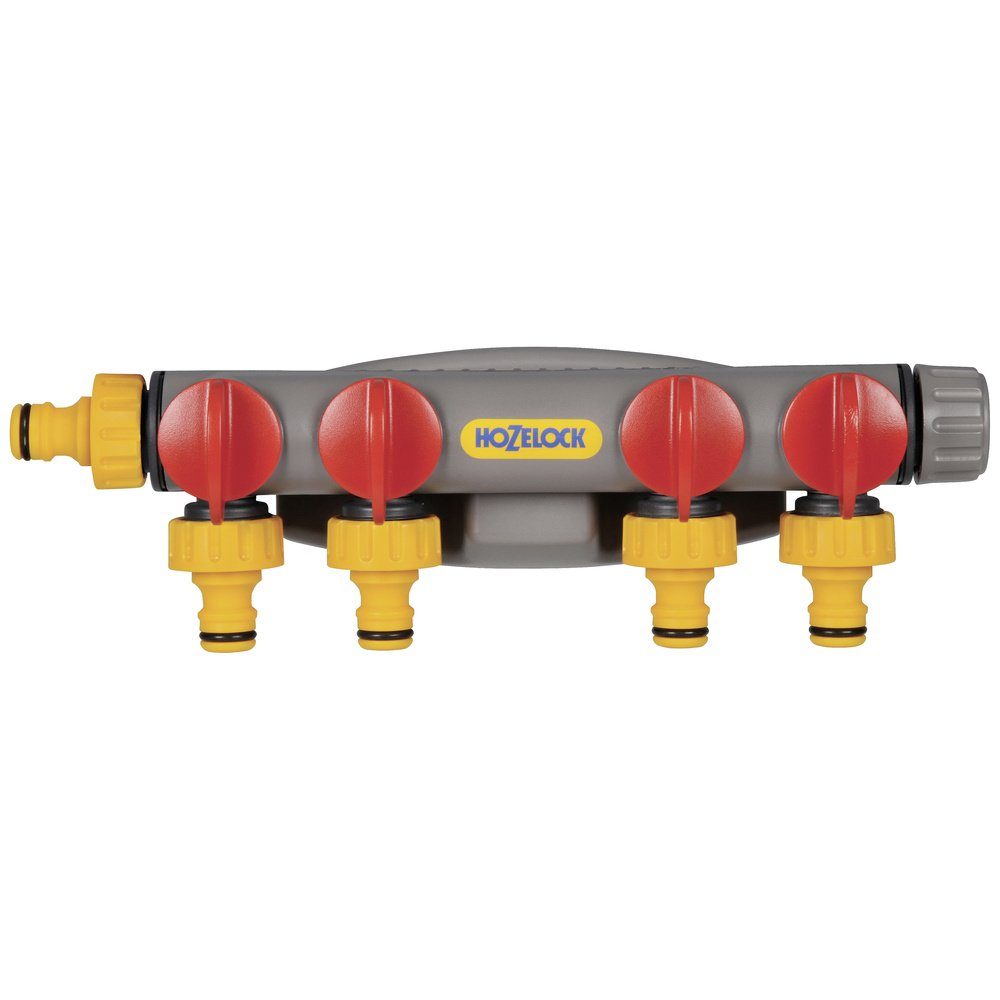 Hozelock Fontänenaufsatz Hozelock 2150R0000 4-Wege-Verteiler 12 - 15 mm (1/2) Ø mit Regulier