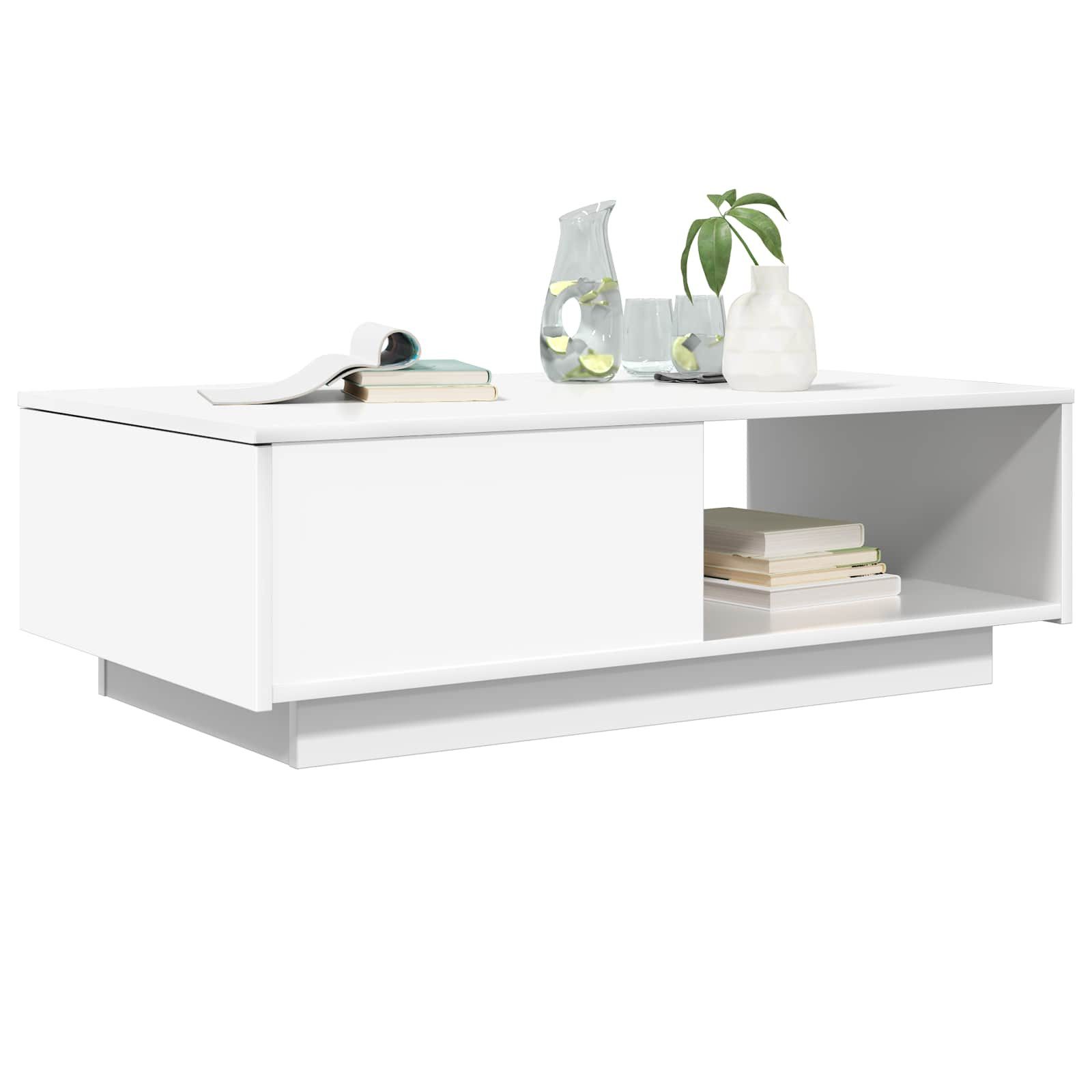 vidaXL Couchtisch Couchtisch Weiß 95 x 55 x 31 cm Holzwerkstoff (1-St)