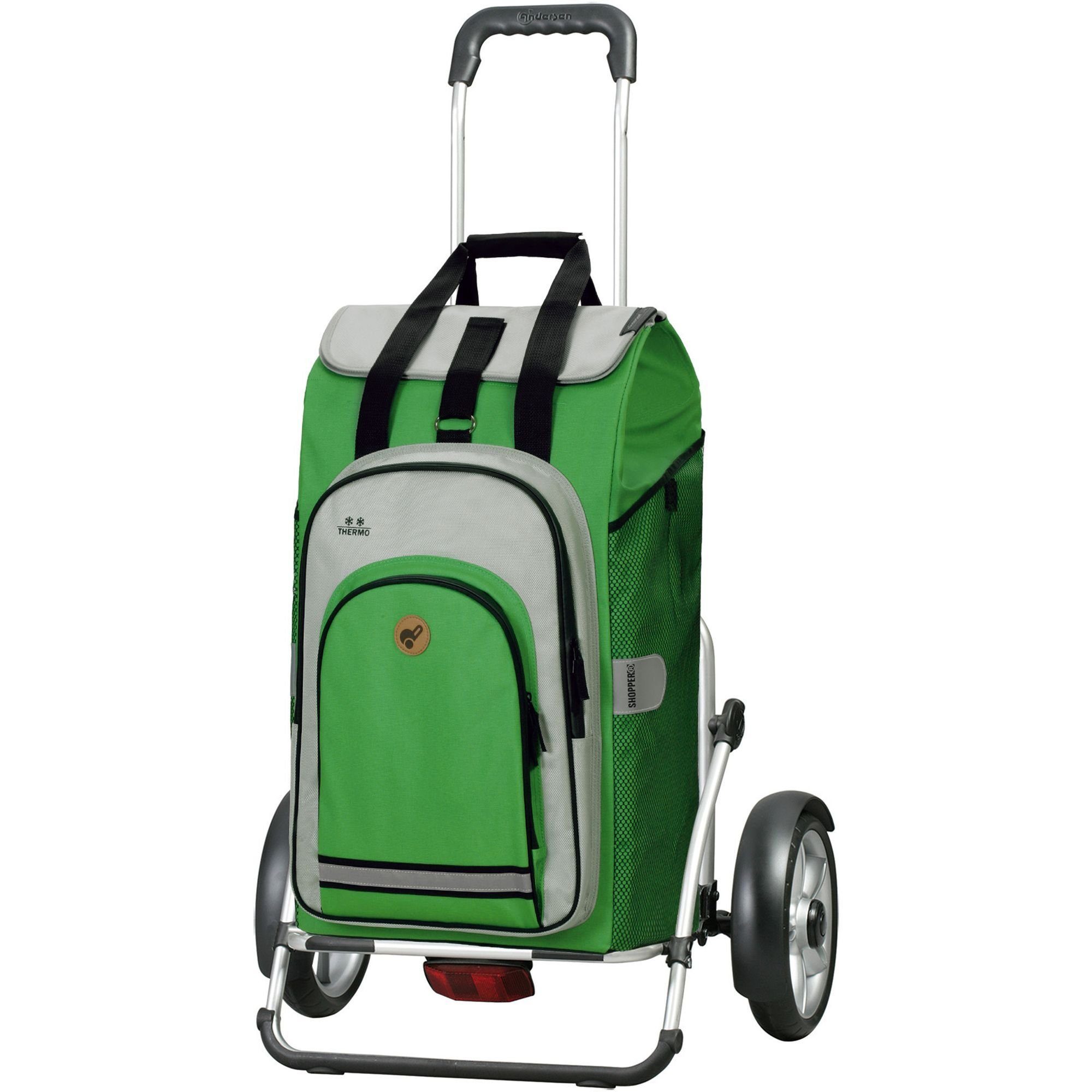 ANDERSEN Einkaufstrolley Royal Shopper Auke – 46 Liter, Klappbar Mit Luftreifen | Aluminium-Gestell, Abnehmbare Tasche, Bis 50 Kg Belastbar
