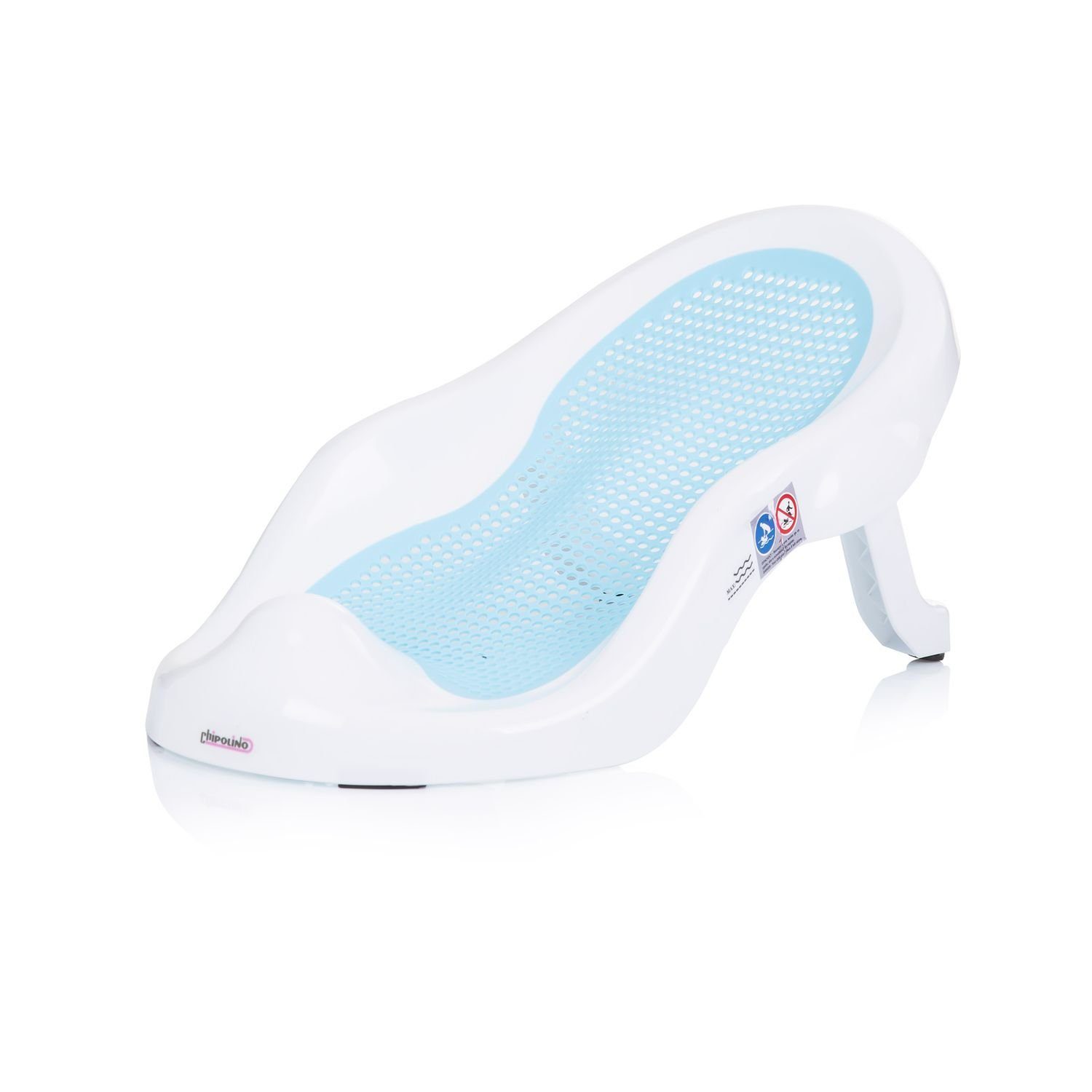 Chipolino Babybadewanne Baby Badesitz Relax klappbar, Wanneneinlage Soft-Touch, rutschfest blau