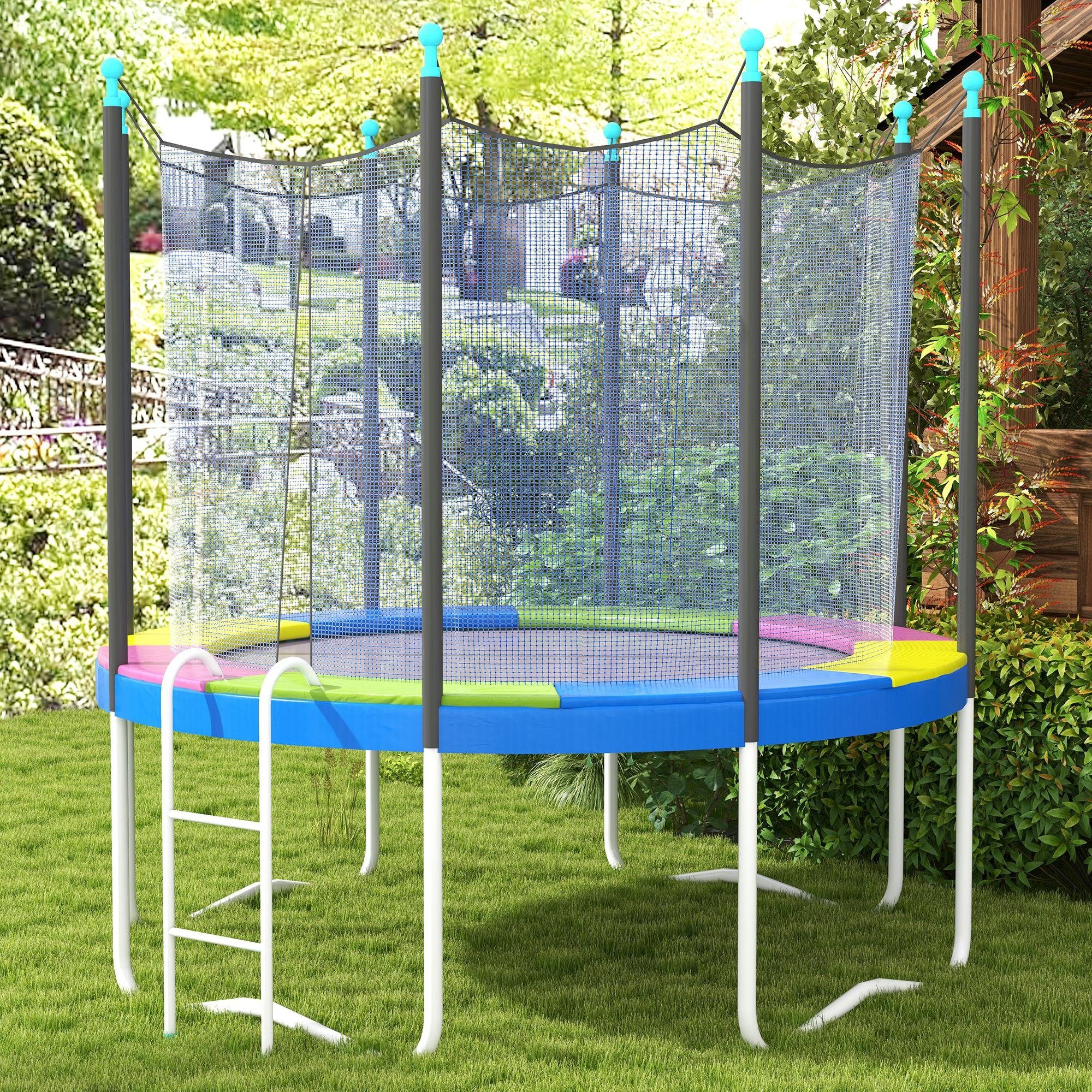 SPORTNOW Trampolin-Abdeckplane Trampolin Randabdeckung Ø244 cm Trampolin Randschutz mit UV Schutz (Trampolin Ersatzteile, 1-St., Trampolinzubehör), für Gartentrampoline Bunt