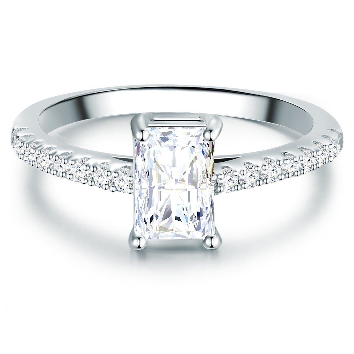 Produktbild von Bella Donna Damen-Ring 925 Sterling Silber Zirkonia Weiß B006L2HZKO