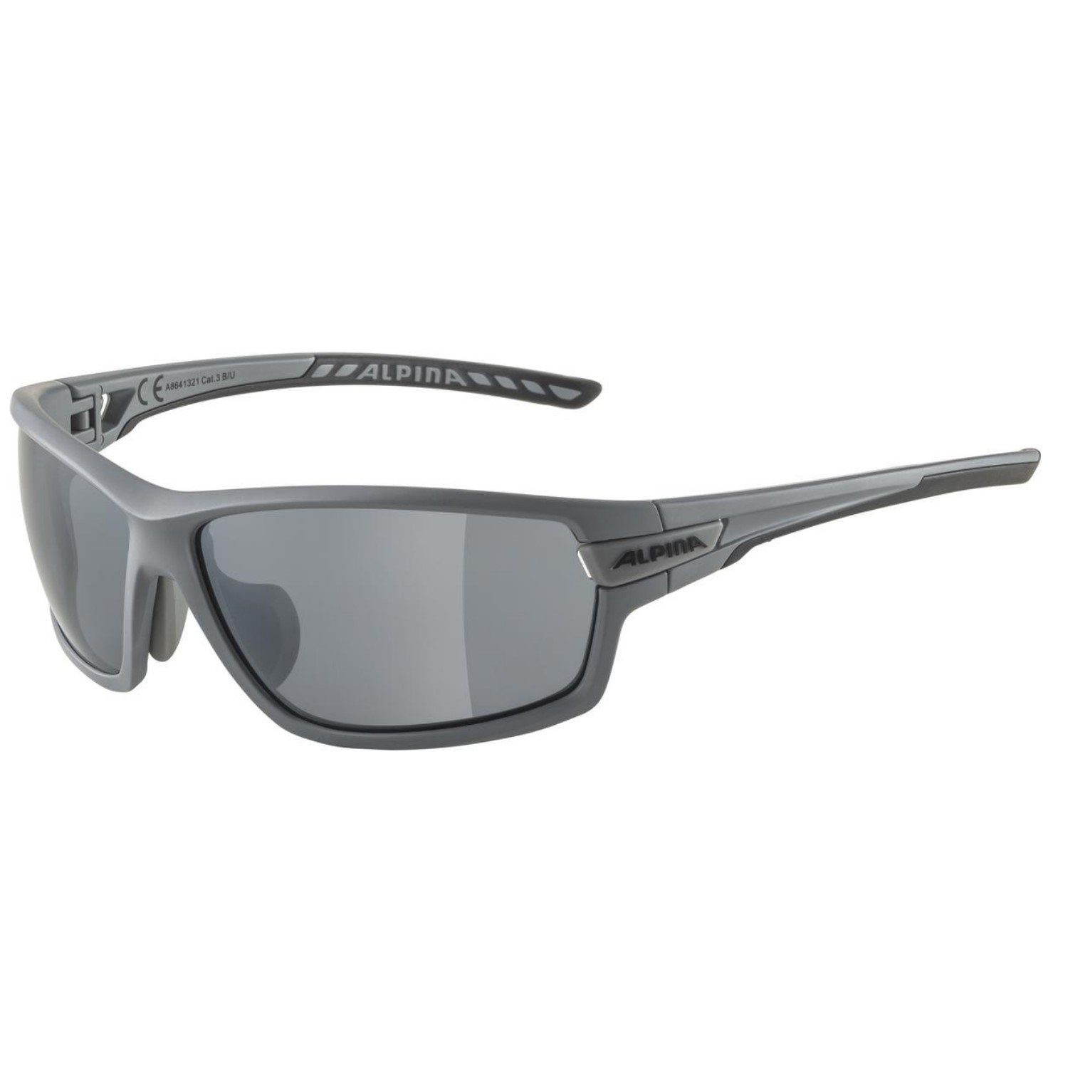 Grau Sportbrille Alpina Sonnenbrille Sports mit 2.0 TRI-Scray Wechselscheiben