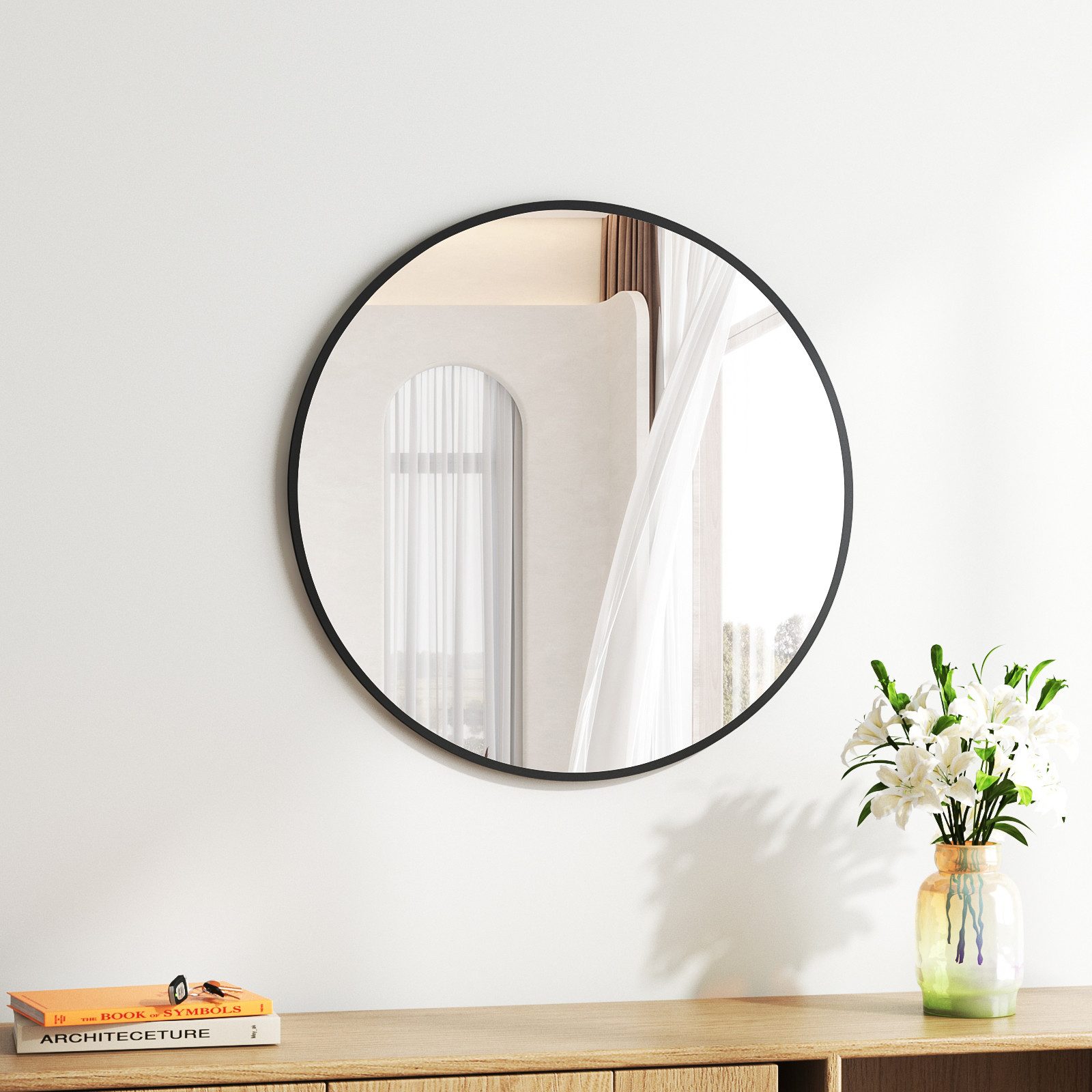 Hopibath Spiegel flur Rund Flurspiegel Wandspiegel günstig online kaufen