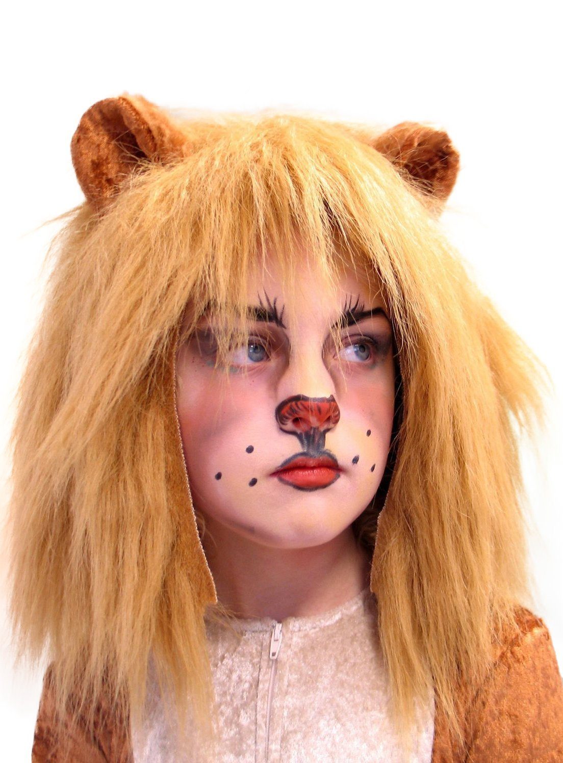 Metamorph Kostüm Löwen-Kopfbedeckung für Kinder, Süße und praktische Tiermütze, die nur das Gesichtfreilässt