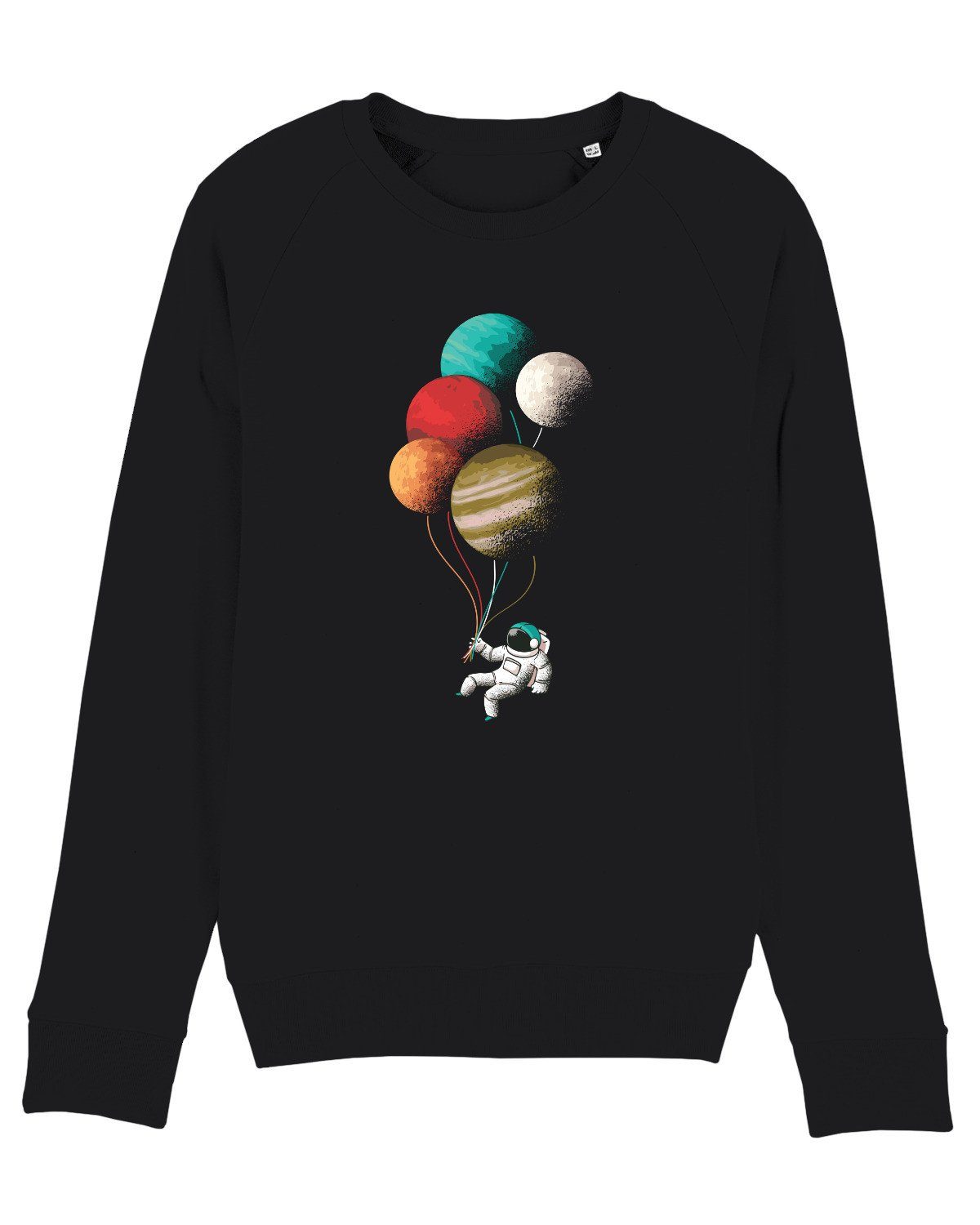 wat? Apparel Sweatshirt Balloon Spaceman (1-tlg) schwarz