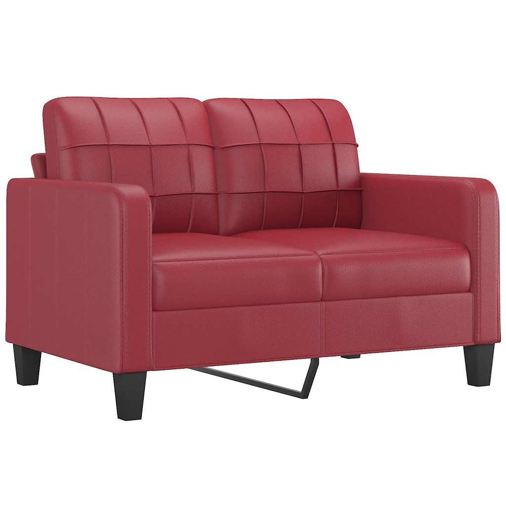 vidaXL Sofa 2-Sitzer-Sofa Weinrot 120 cm Kunstleder günstig online kaufen