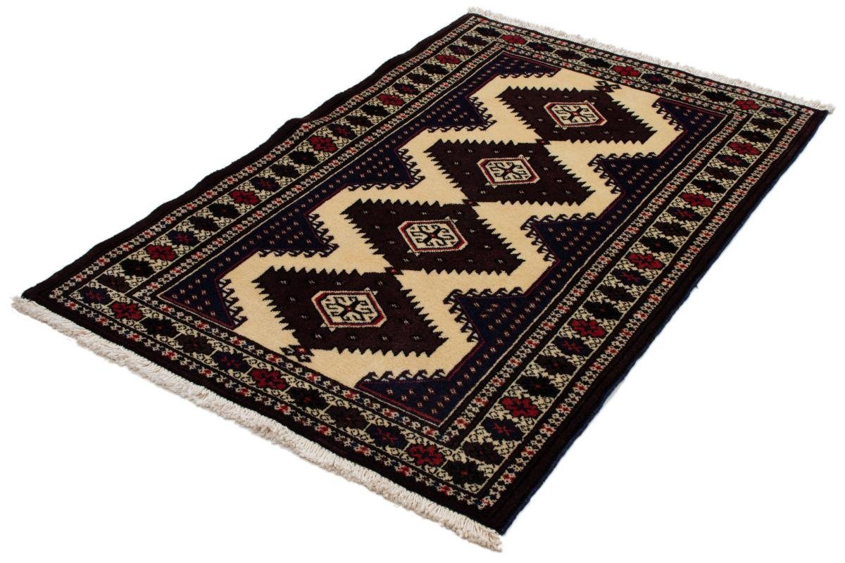 Orientteppich Turkaman rechteckig, Nain / 6 Orientteppich Trading, 86x140 Perserteppich, Handgeknüpfter Höhe: mm