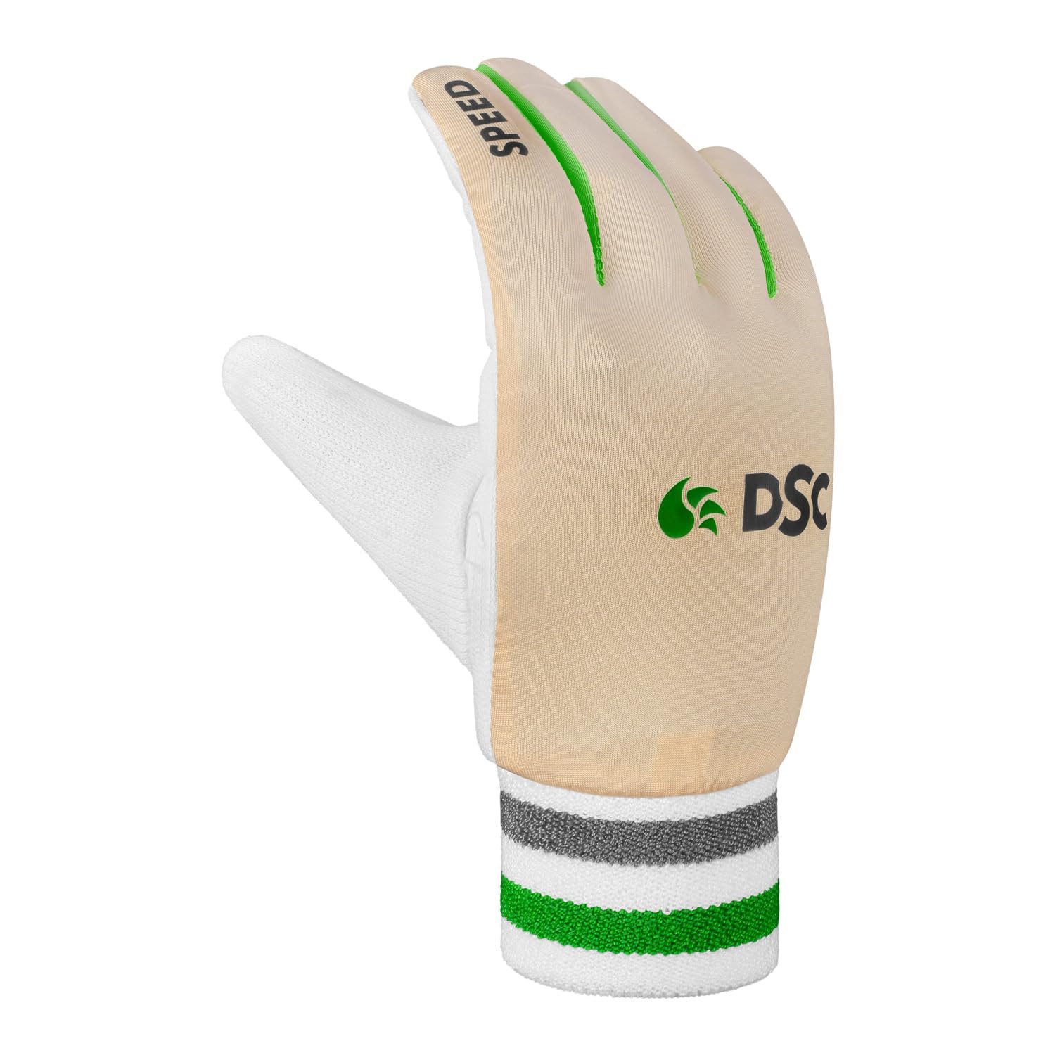 DSC Trainingshandschuhe Speed Kricket Wicket Keeping Innenhandschuhe für Männer und Jungen (Inhalt der Box: 1 Paar Handschuhe, Comfort Fit) Baumwolle Handfläche Handschuhe, Schneller Schweiß Absorption