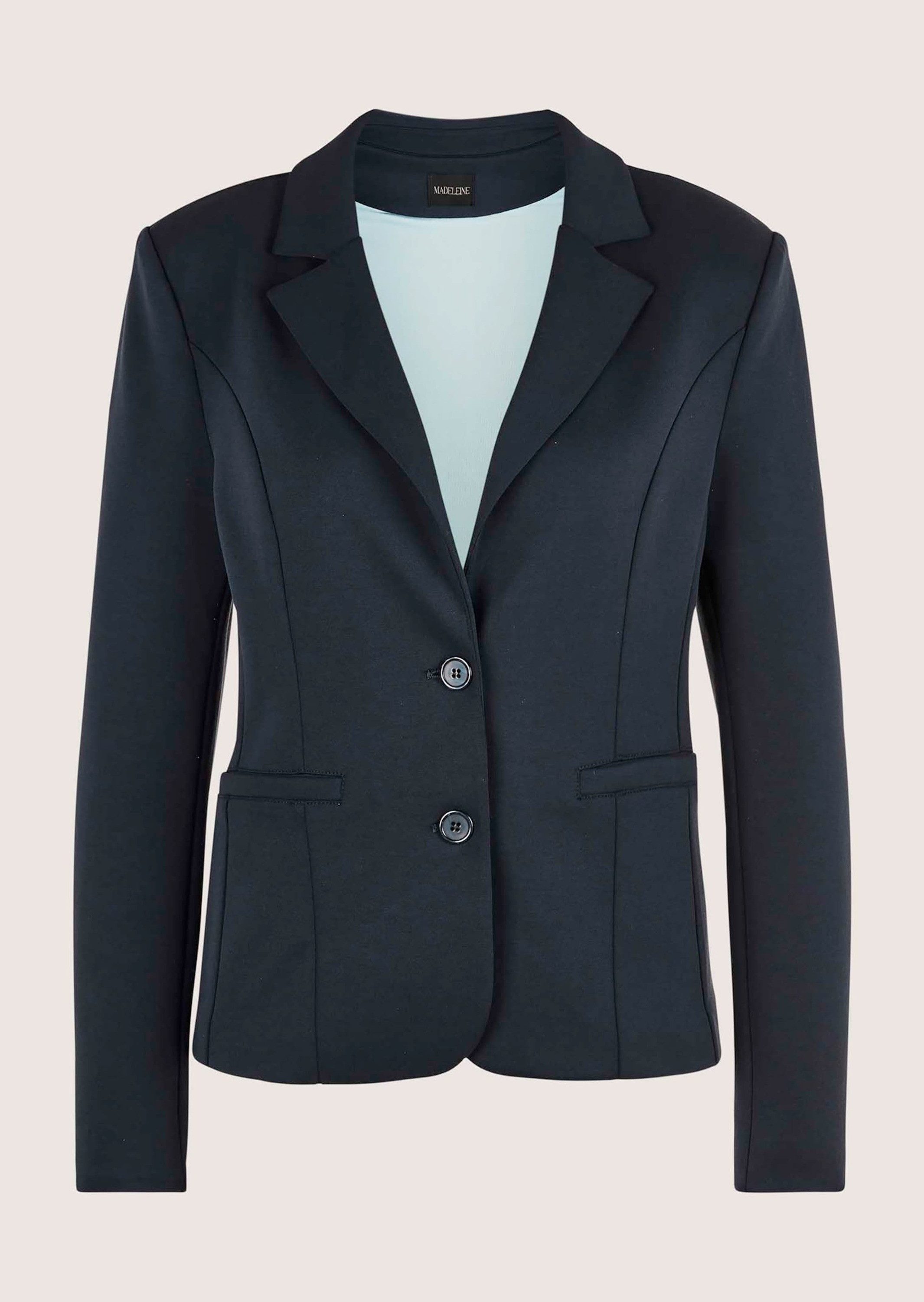 MADELEINE Kurzblazer Jersey-Blazer in modischer Kurzform Taillierter Blazer mit Leistentaschen und langen Ärmeln – Bild 5 von 5