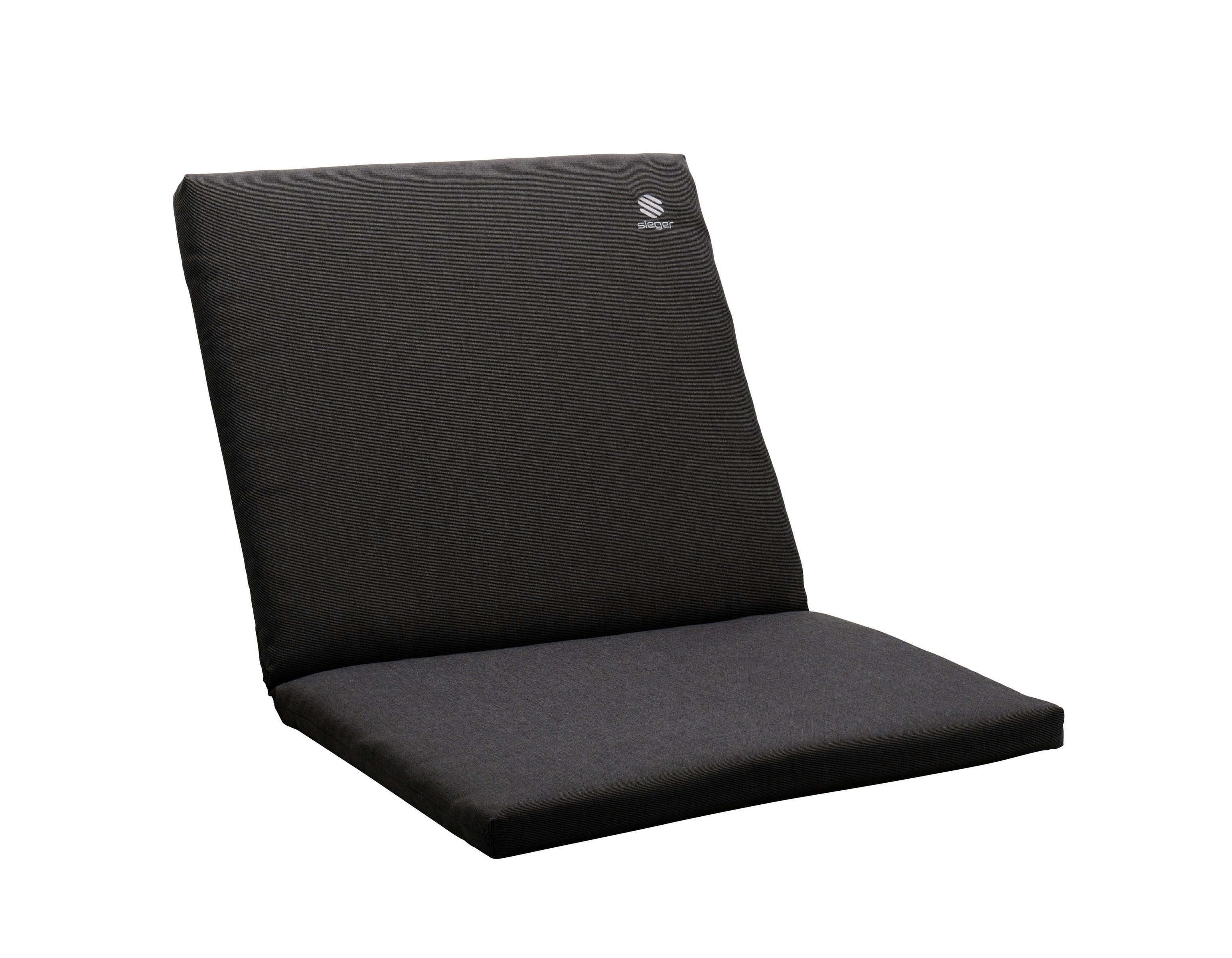 sieger Sitzkissen Malaga, in Anthrazit, Kunstfasergewebe - 97x4x54cm (BxHxT)