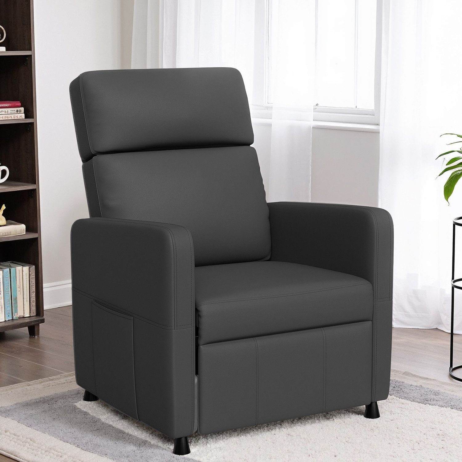 GUNJI TV-Sessel Relaxsessel Fernsehsessel (mit verstellbarer Fußstütze und Fernbedienung,Relaxfunktion, inklusive seitlicher Tasche TV-Sessel)