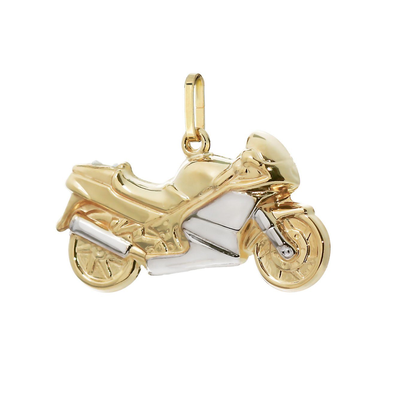 NKlaus 375 Gold Bic Biker Motorrad Kettenanhänger Kettenanhänger Bicolor