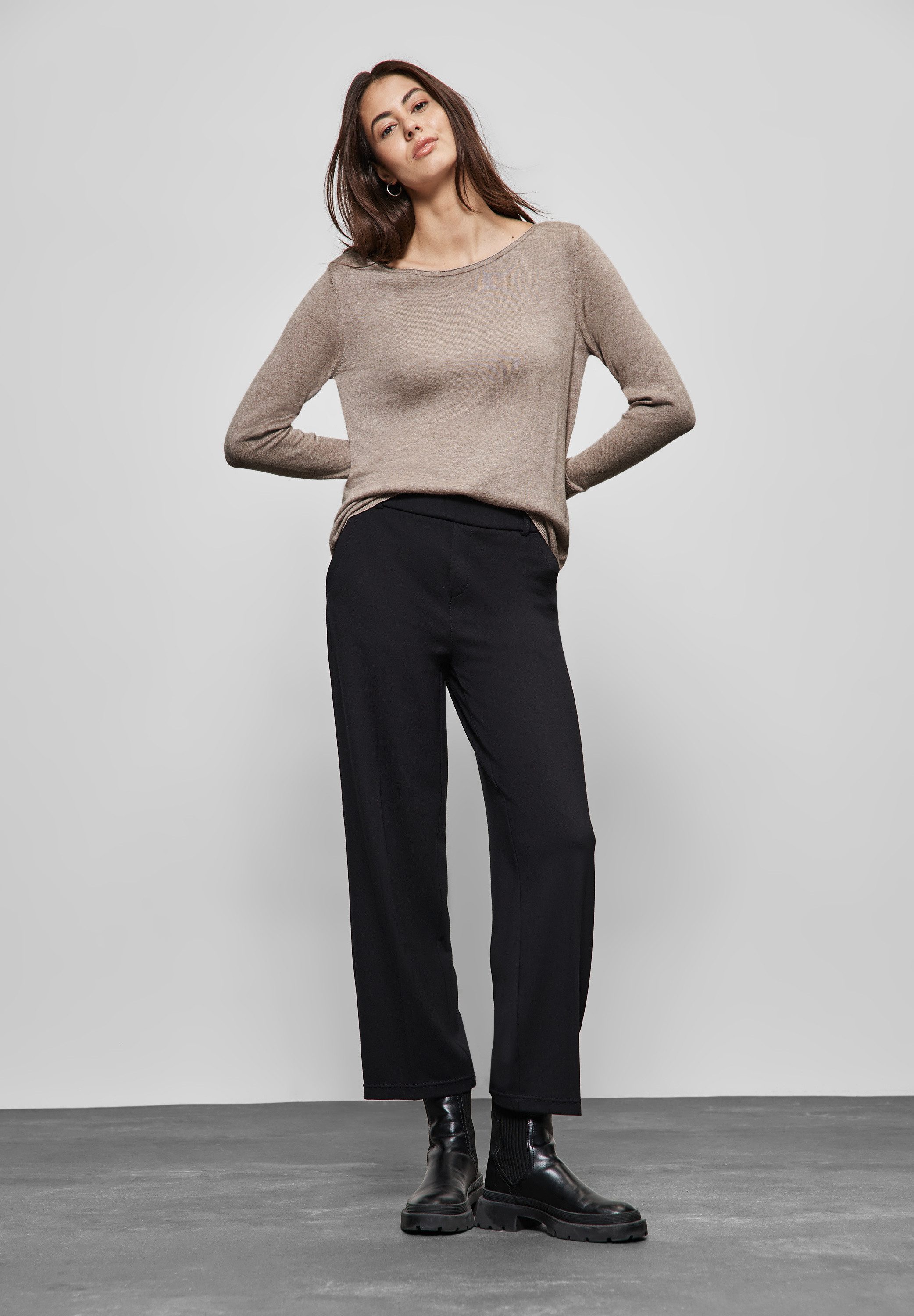 STREET ONE Strickpullover mit U-Boot-Ausschnitt