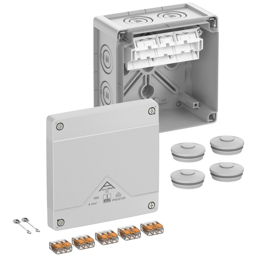 SPELSBERG Verteilerbox Spelsberg 40444001 Abzweigkasten (L x B x H) 127 x 127 x 75 mm Grau IP
