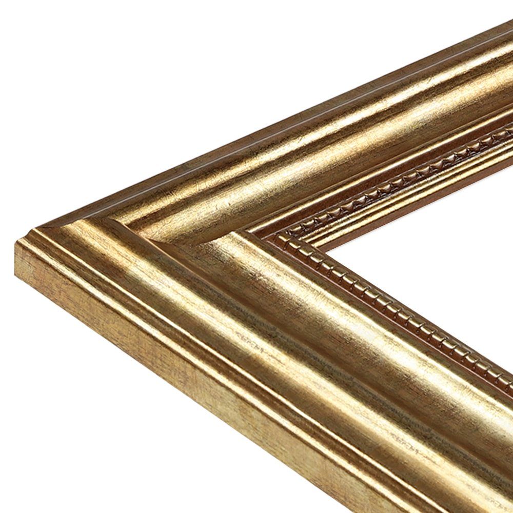 WANDStyle Bilderrahmen H550, Gold, aus Massivholz im Antik Stil