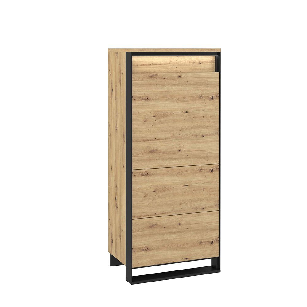 Compleo Kommode LIMA Schrank mit 3 Einlegeböden, mit 1 Tür, Loft stil