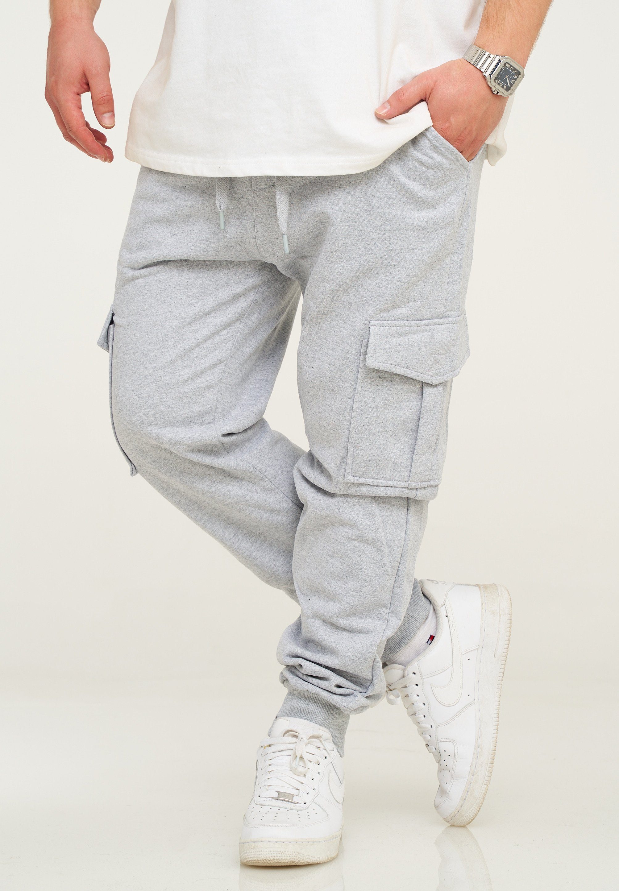 behype Jogginghose BHPIURA Herren Sporthose mit Cargotaschen Trainingshose günstig online kaufen