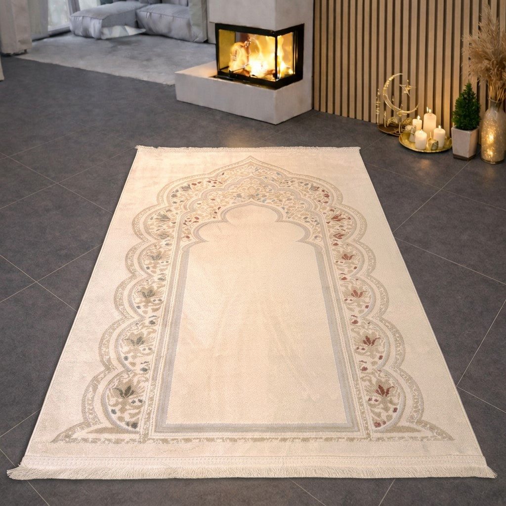 Carpetia Teppich Moderner Gebetsteppich mit Mihrab-Design und feiner Ornamentik, rechteckig