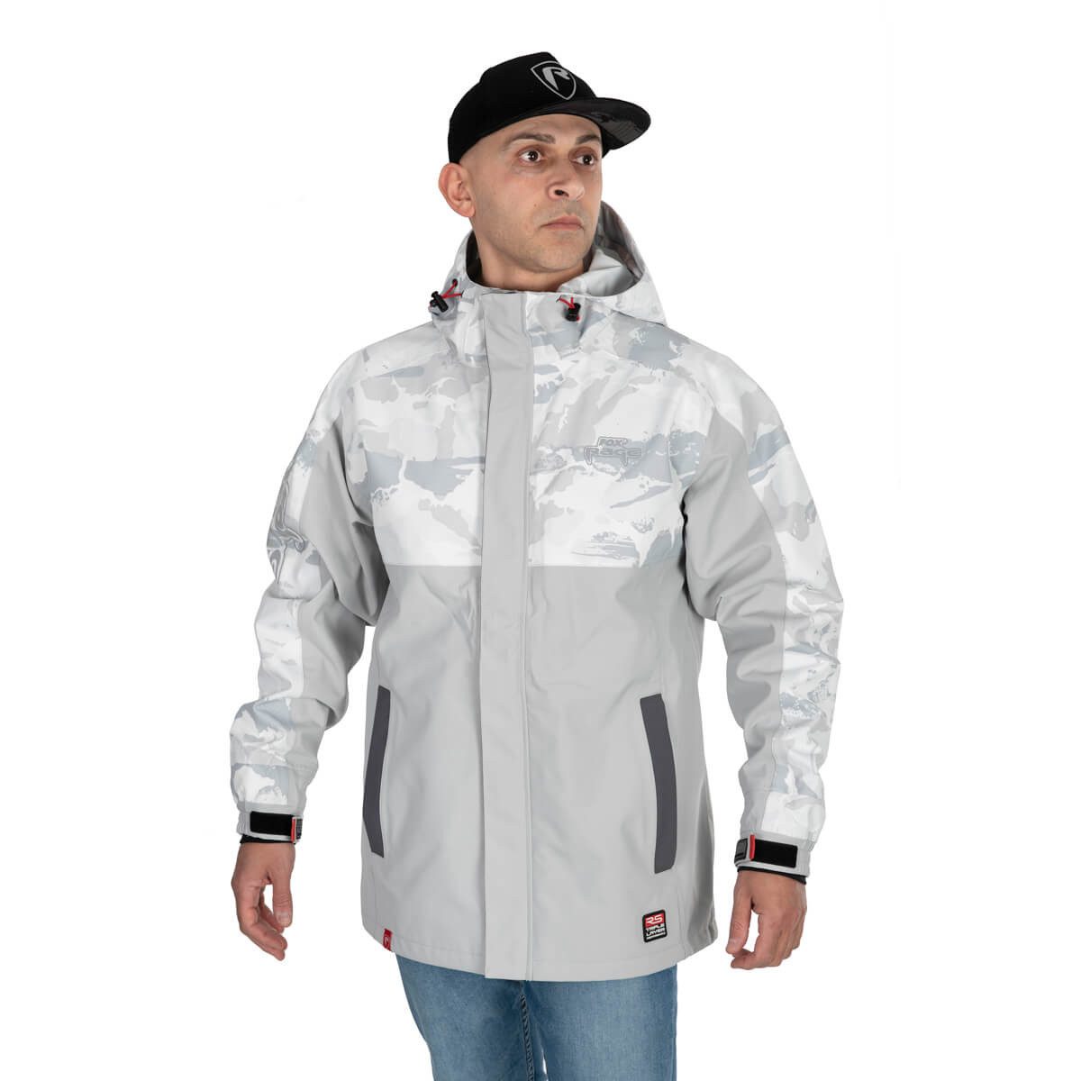 Fox Rage Regenjacke Fox Rage RS Triple Regenjacke Light Camo Wasserdicht Hellgrau Herren