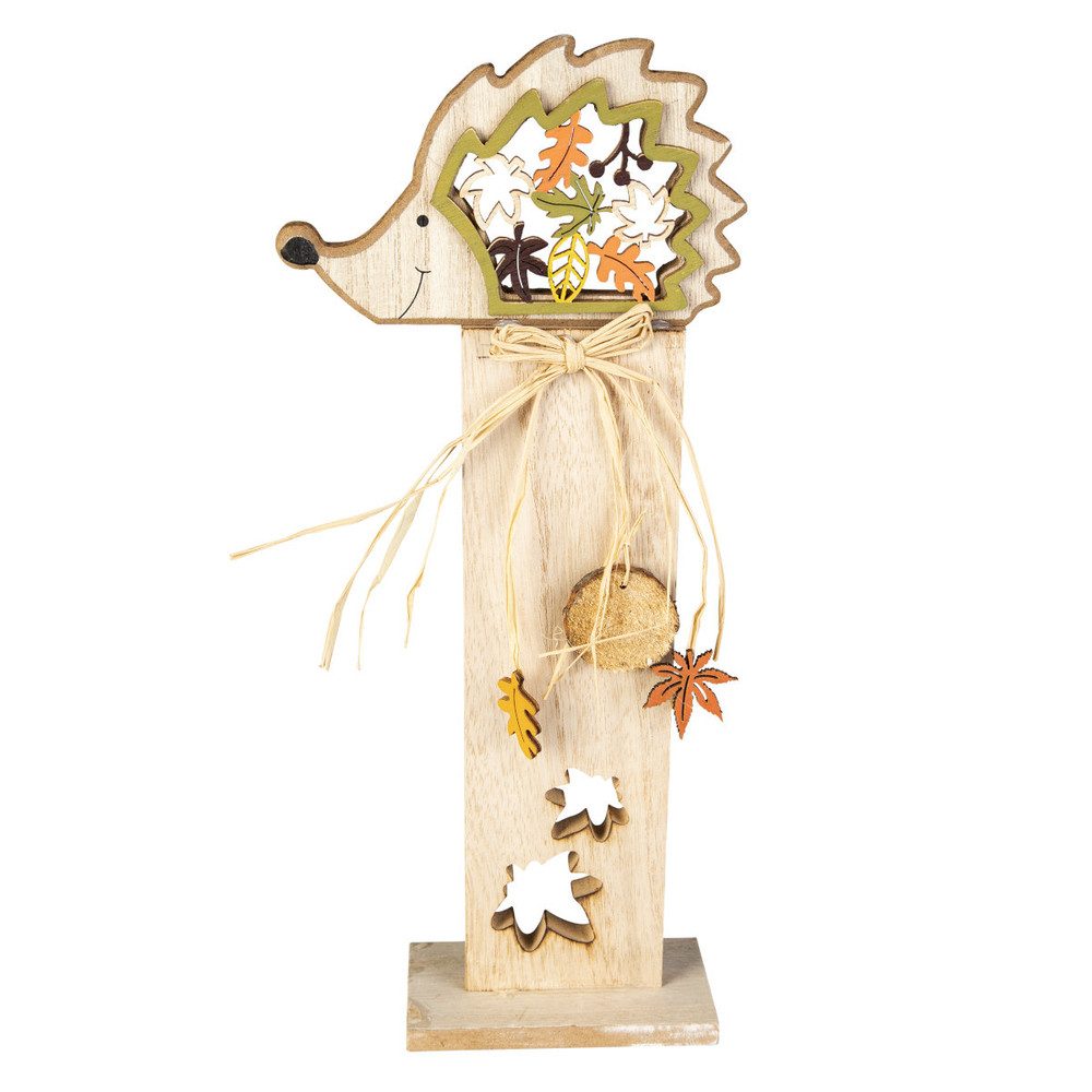 Dekofigur Standdeko - Igel - aus Holz - ca. 11 x 6,5 x 34 cm