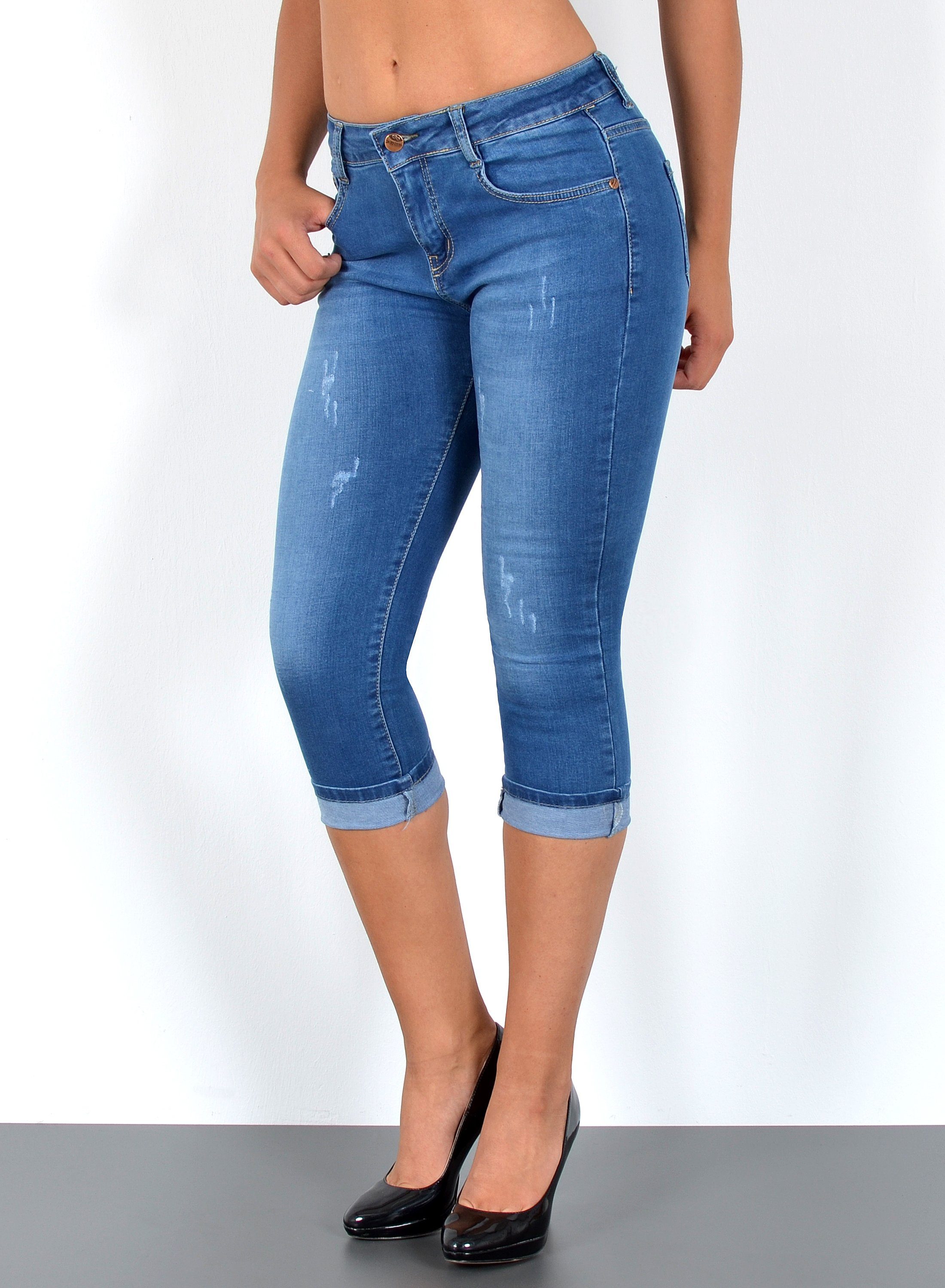 ESRA Caprijeans High Waist Capri Jeans günstig online kaufen