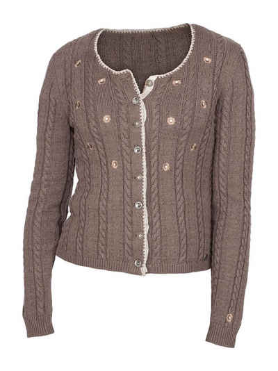 Spieth & Wensky Strickfleecejacke Strickjacke ANNE nuss