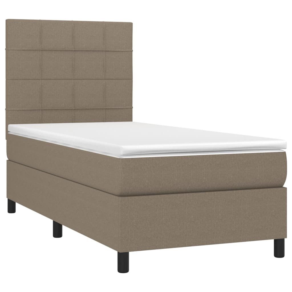 vidaXL Bett Boxspringbett mit Matratze Taupe günstig online kaufen