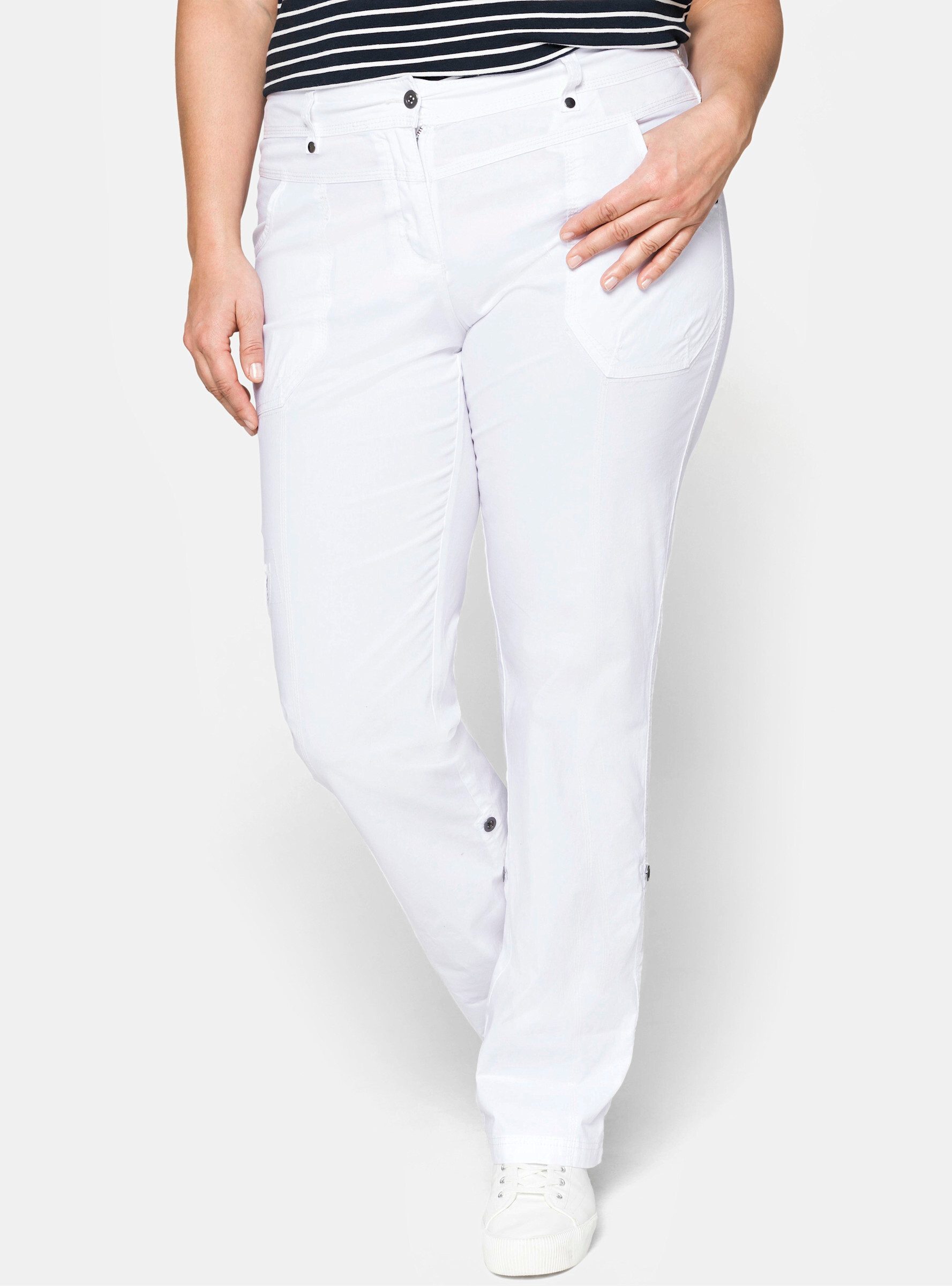 Sheego Jerseyhose Cargohose . mit Krempelfunktion günstig online kaufen