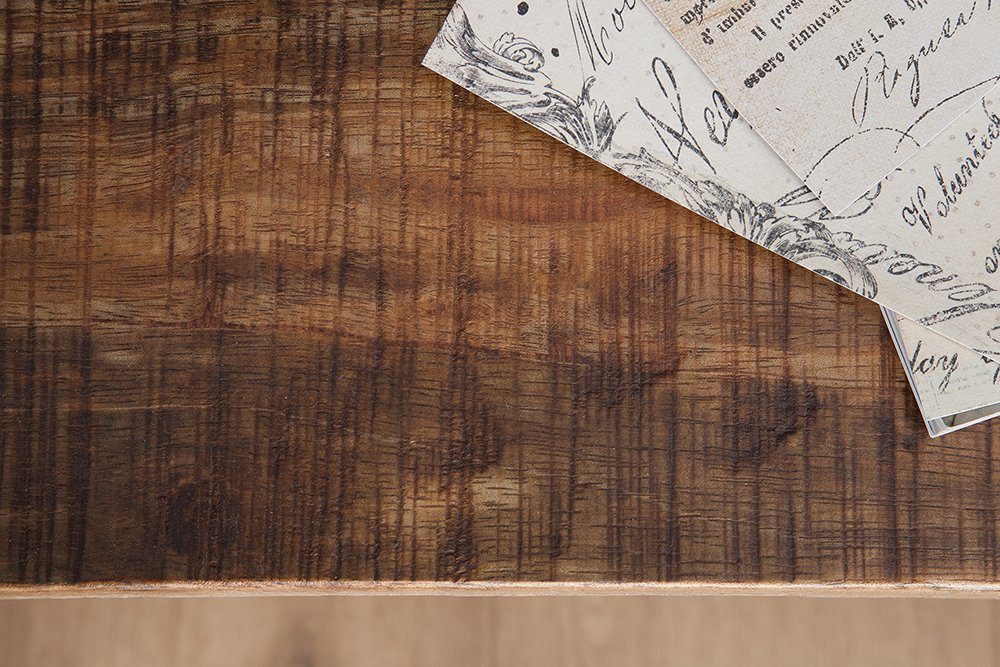 115cm natur schwarz, Konsolentisch riess-ambiente Schreibtisch Massivholz CRAFT Mango / · · · Konsole IRON
