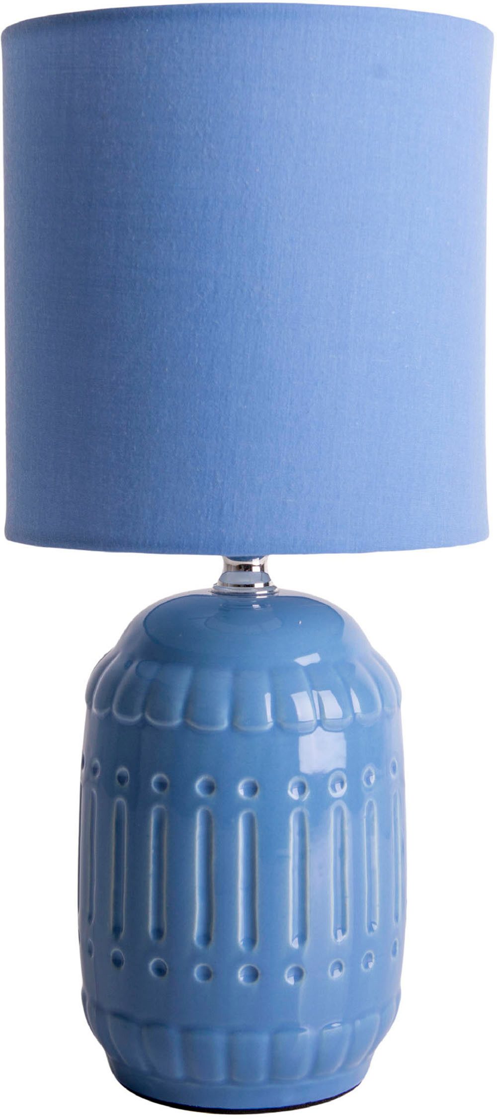 näve Tischleuchte Erida, ohne Leuchtmittel, Textilschirm, Keramikfuß, hellb günstig online kaufen