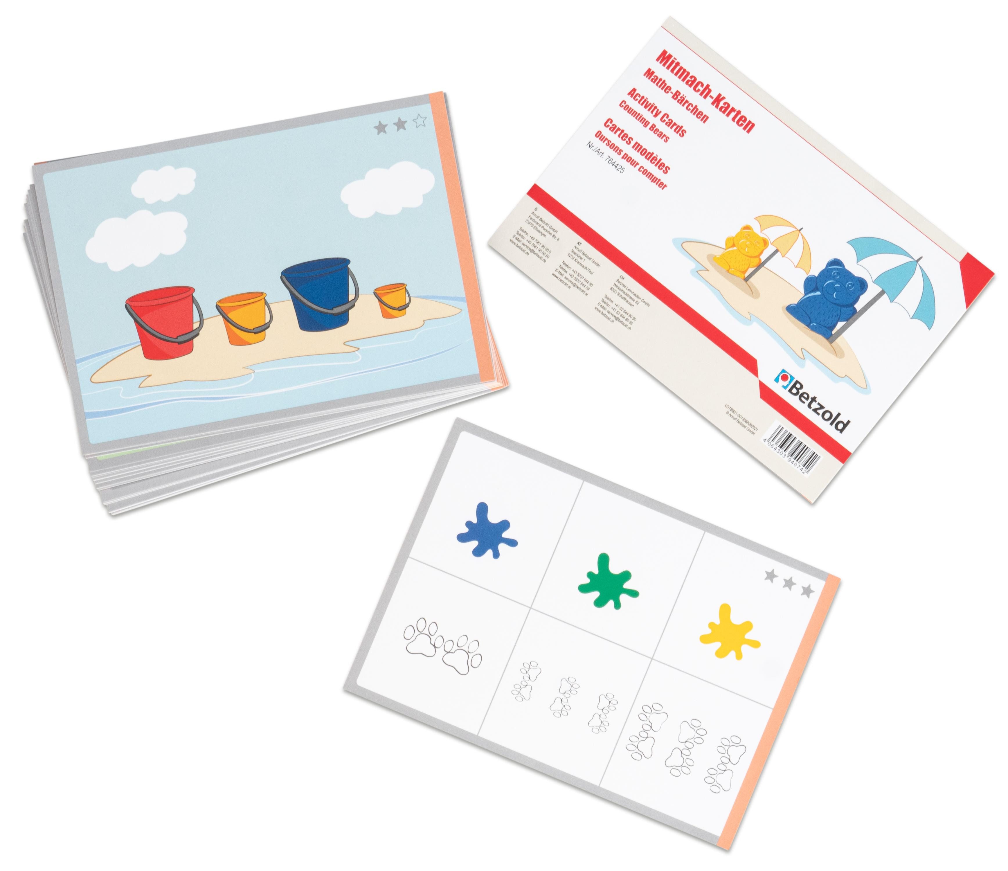 Betzold Karteikarten Mitmach-Karten „Mathe-Bärchen“