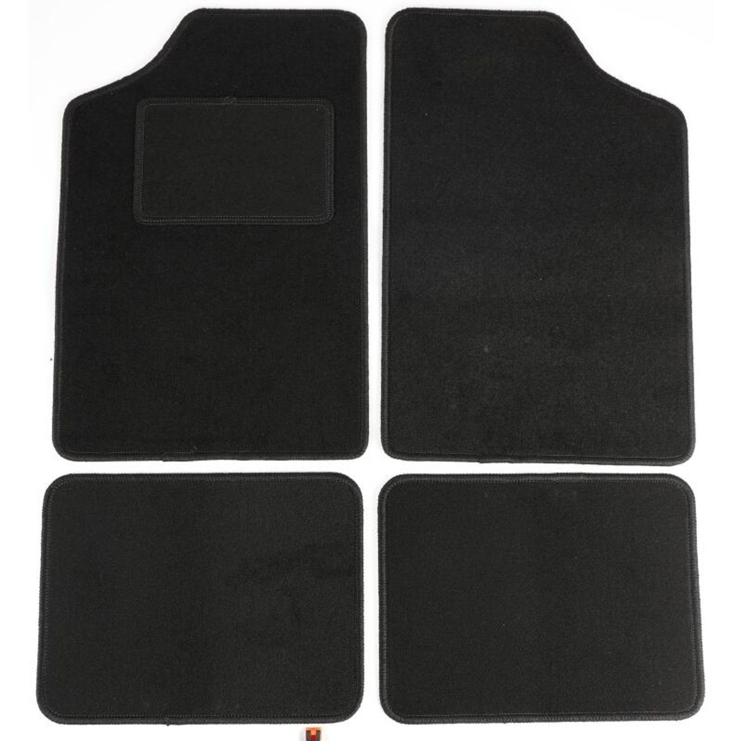 BURI Auto-Fußmatte Auto-Teppichset schwarz grau PKW 43 x 67 / 33cm 4 Fußmatten