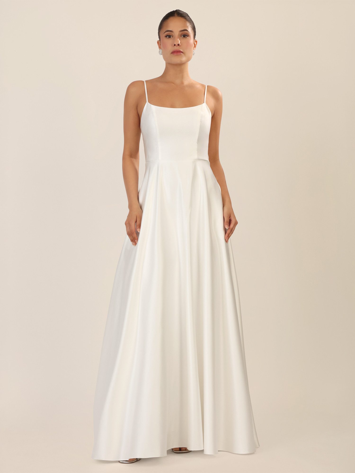 Apart Abendkleid aus Satin mit Spaghettiträgern günstig online kaufen