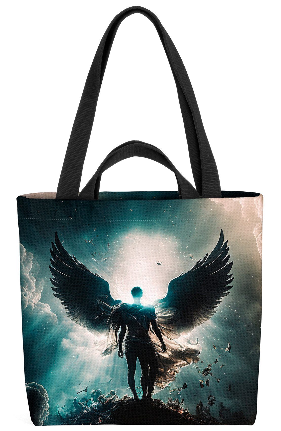 VOID Henkeltasche (1-tlg), Engel Wolken Fantasy Flügel Himmel Paradies Bibel Gott erzengel gabri