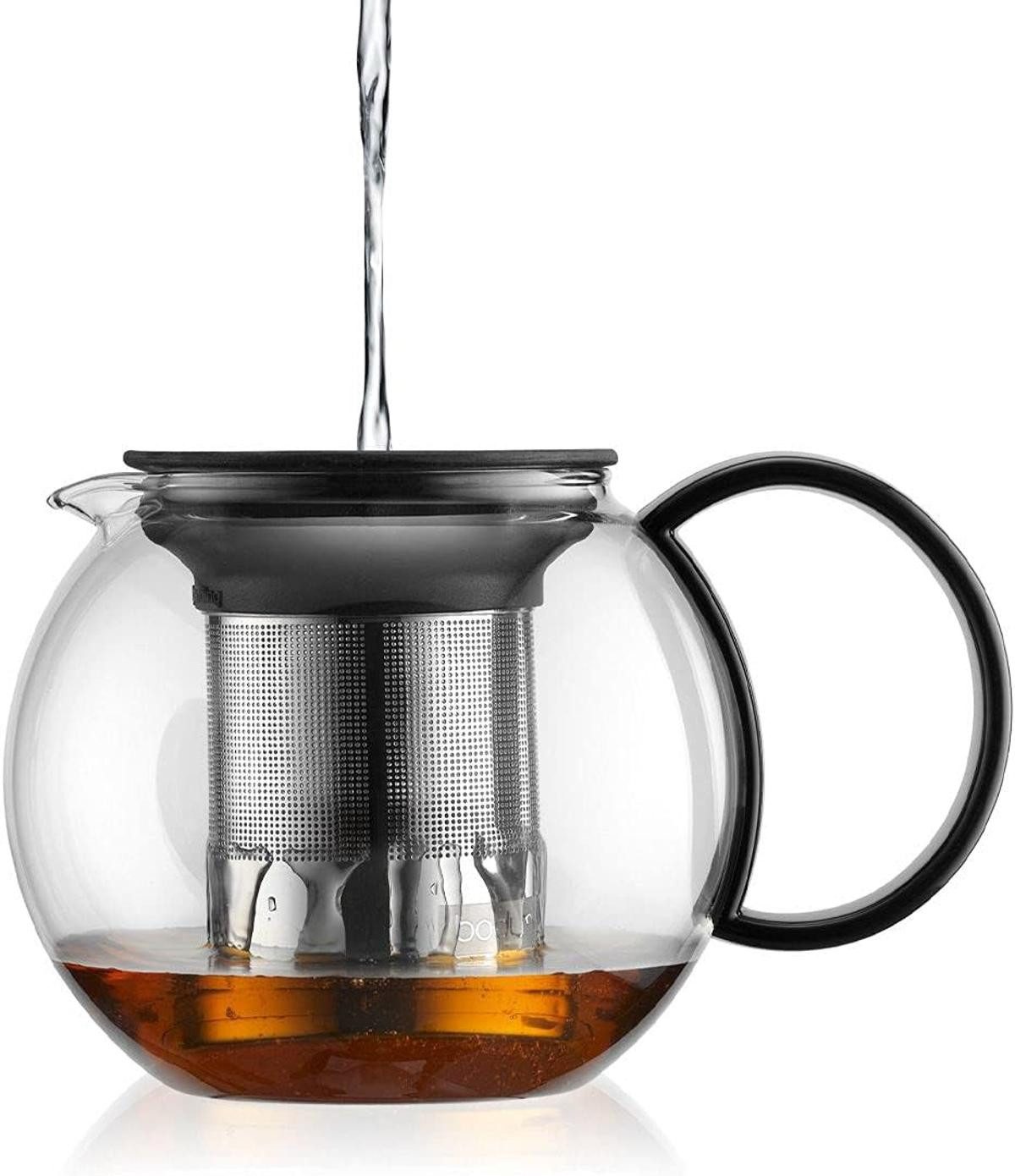 Bodum Teekanne Bodum 1805-01 Assam Teebereiter mit Edelstahlfilter 1.0 l Teekanne