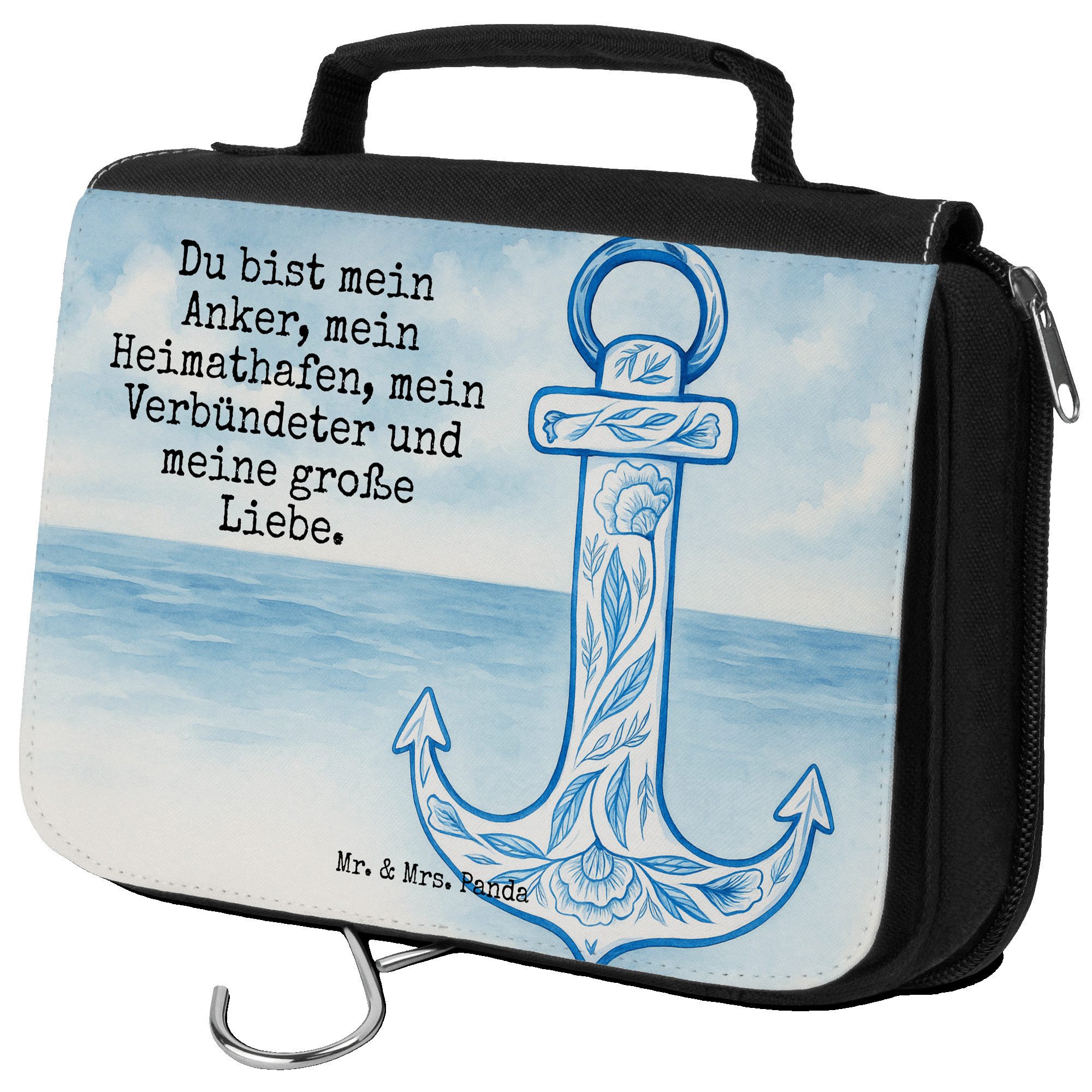 Kulturbeutel Anker Blau Design, Kosmetiktasche, Weiß, Kulturbeutel, badtasche, Kul