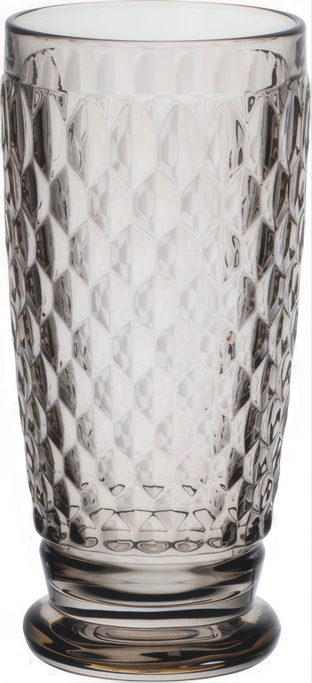 Villeroy & Boch Longdrinkglas Boston Coloured, Kristallglas, Spülmaschinengeeignet, Grau, Motiv: Boston