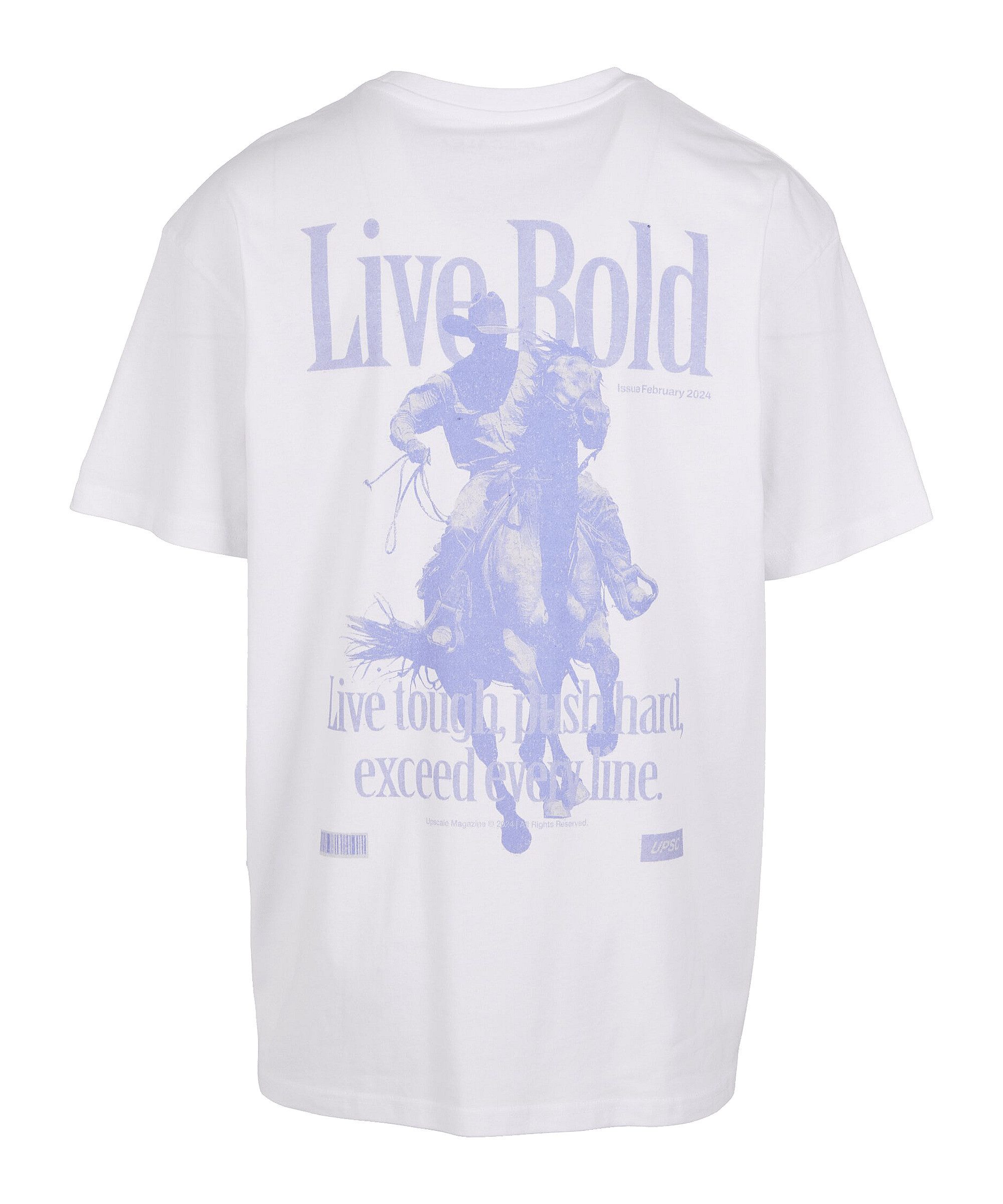 Mister Tee T-Shirt Mister Tee Live Bold O T-Shirt Weiß Kurzarm-Shirts Baumwolle