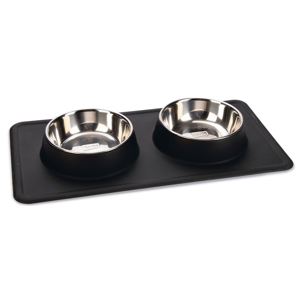 Napf-Set Dinner Set Silikon Inox Dex schwarz